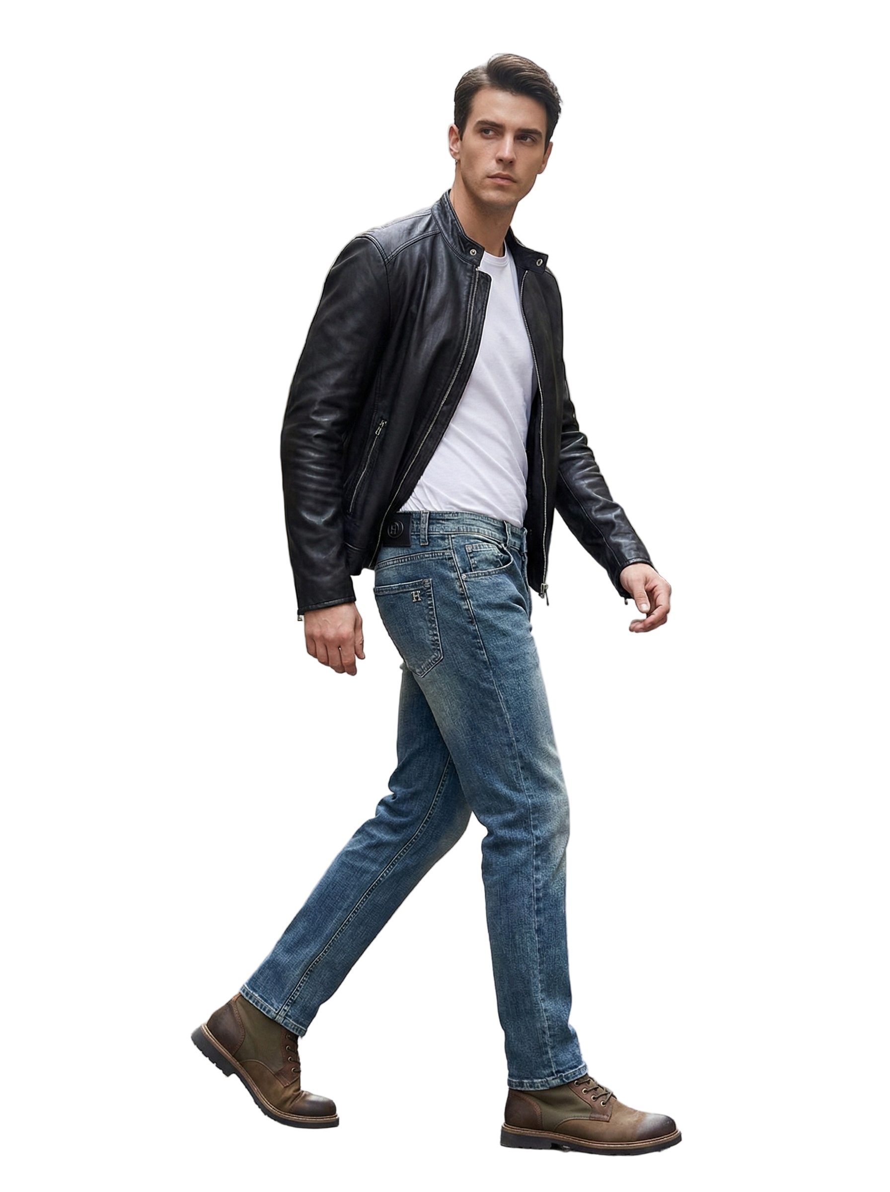 Hermes Classic Light-Wash Stretch Denim Jeans - image 7