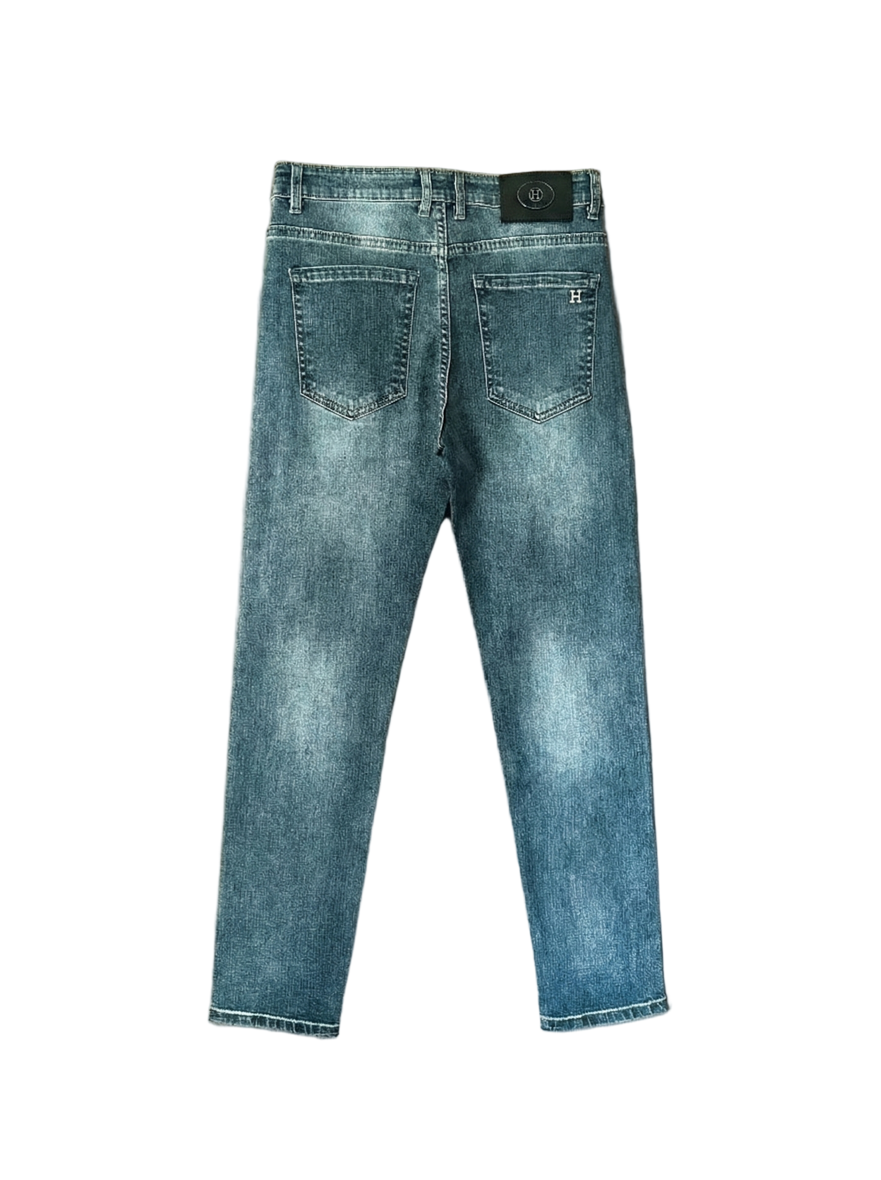 Hermes Classic Light-Wash Stretch Denim Jeans - image 2