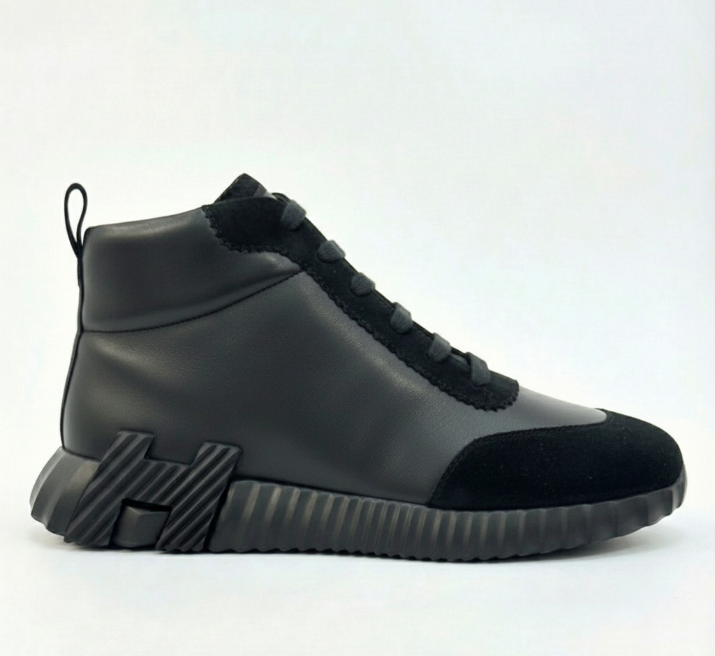 Hermes Bouncing High-Top Sneakers Black
