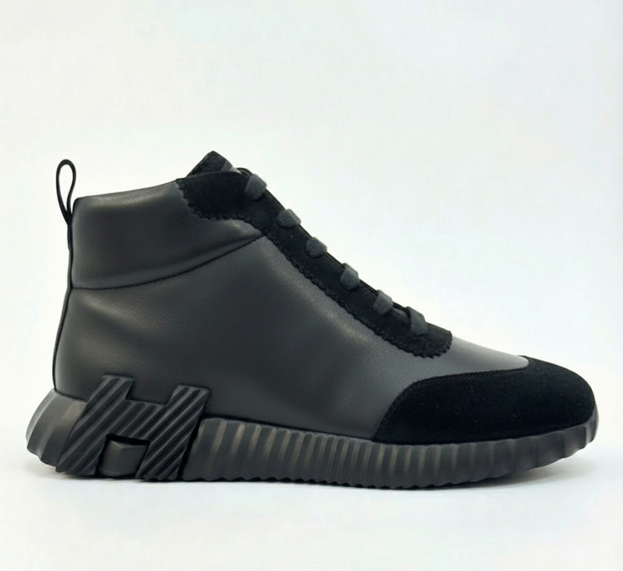 Hermes Bouncing High-Top Sneakers Black