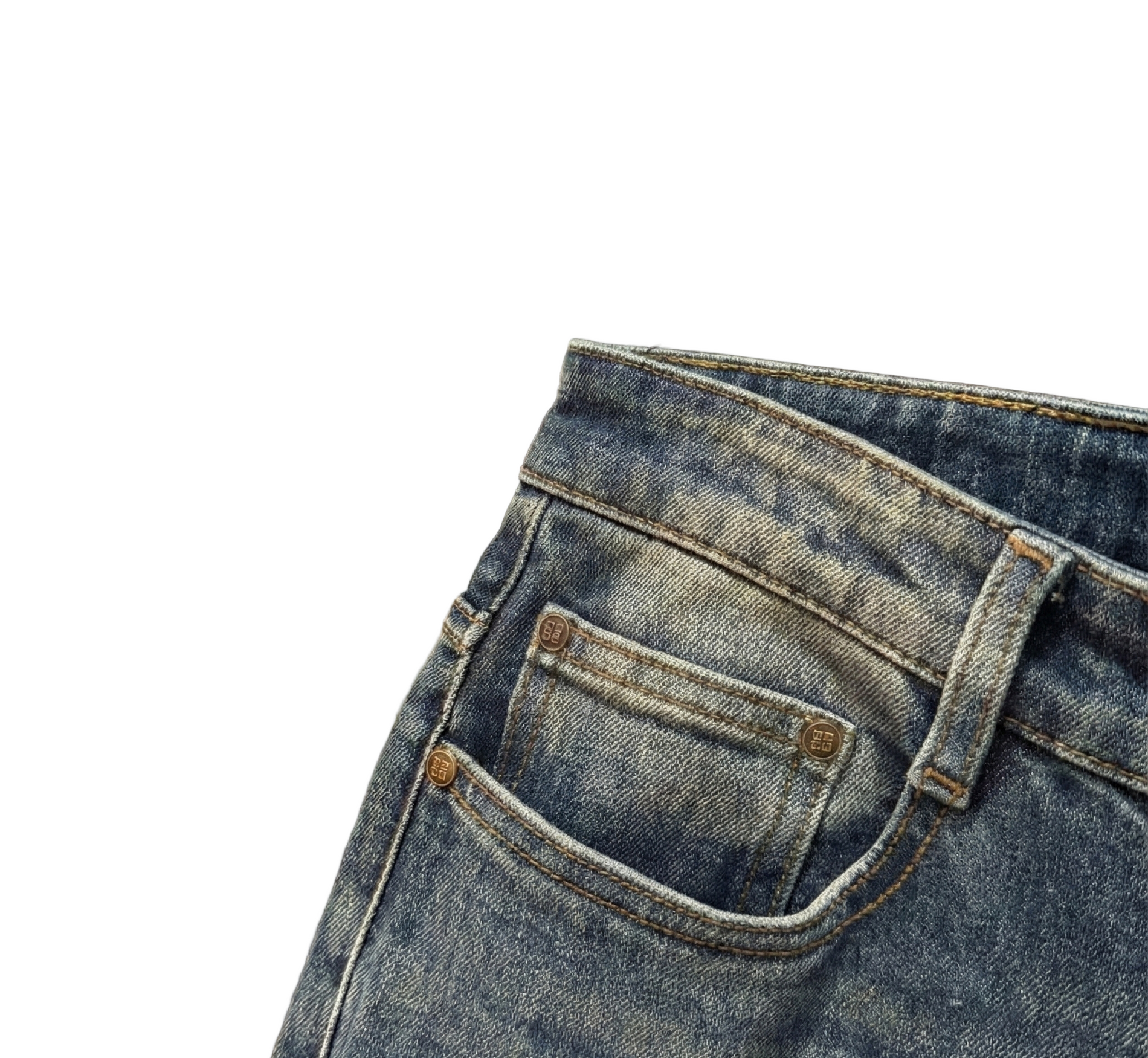 Givenchy Signature Embroidered Logo Distressed Denim Jeans - image 5