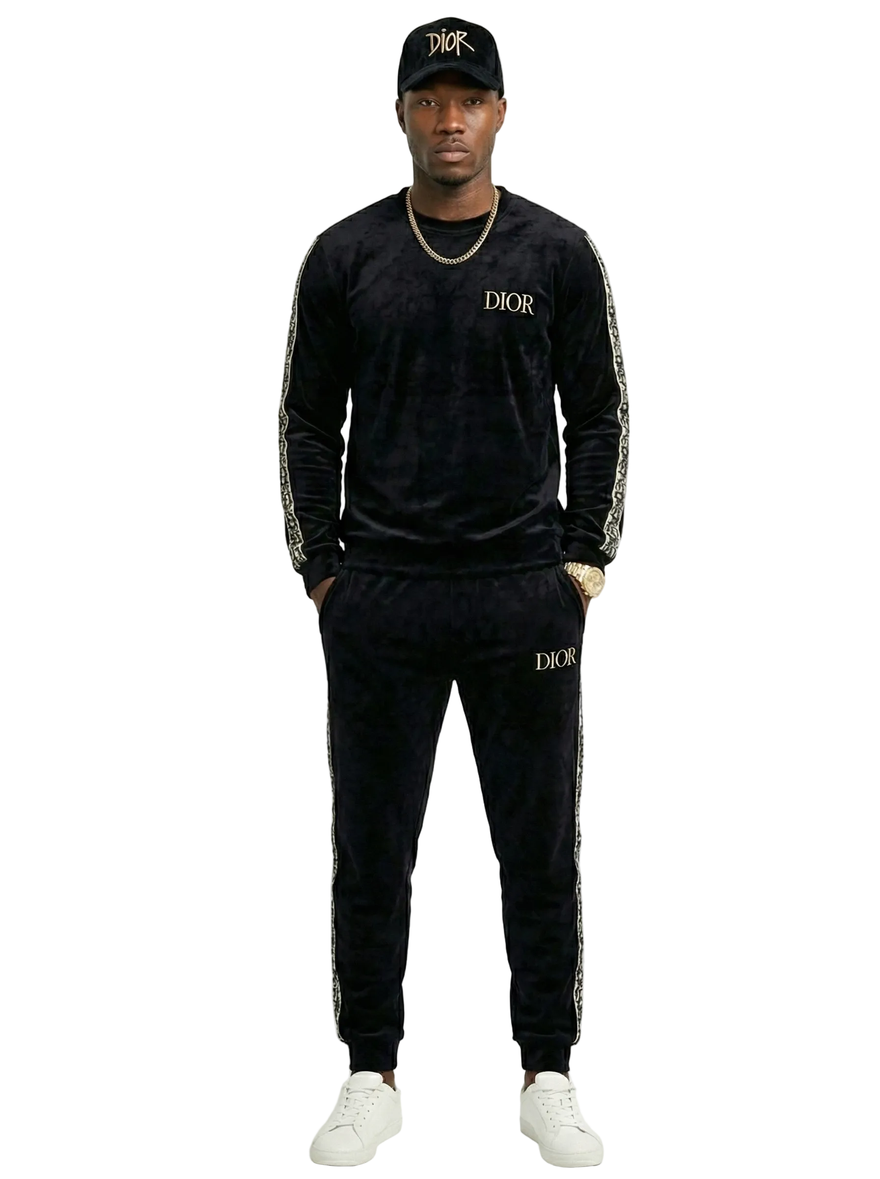 Dior Logo Knit Sweatshirt with Signature Sleeve Band - image 5