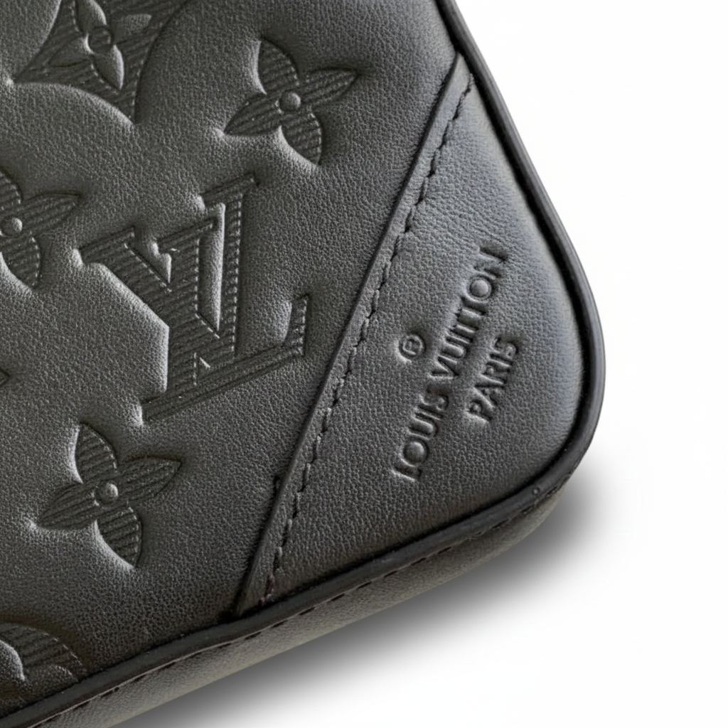 Louis Vuitton Monogram Embossed Black Messenger Crossbody Bag - image 3