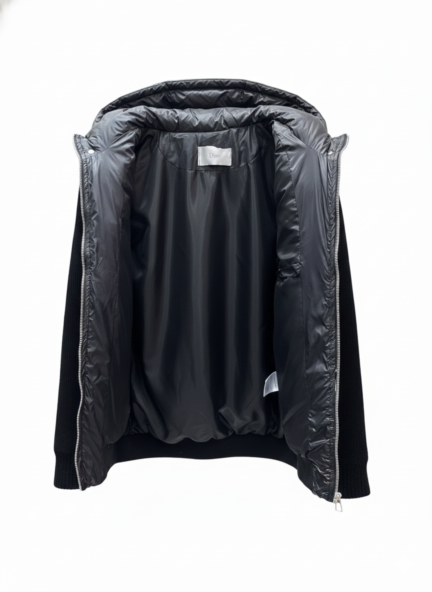 Dior Hybrid Down Jacket with Knit Sleeves - image 3