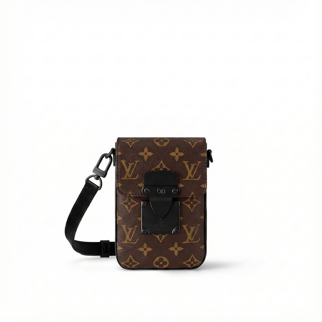 Monogram Mini Utility Crossbody Bag (Brown/Black)
