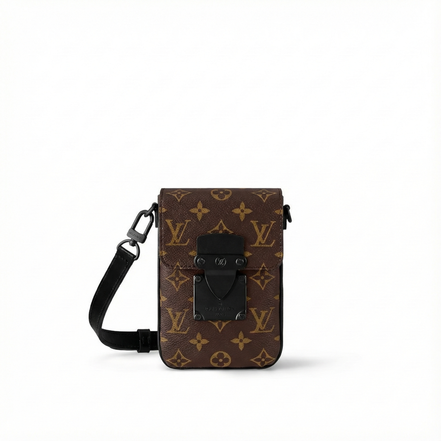 Louis Vuitton Monogram Mini Utility Crossbody Bag (Brown/Black)