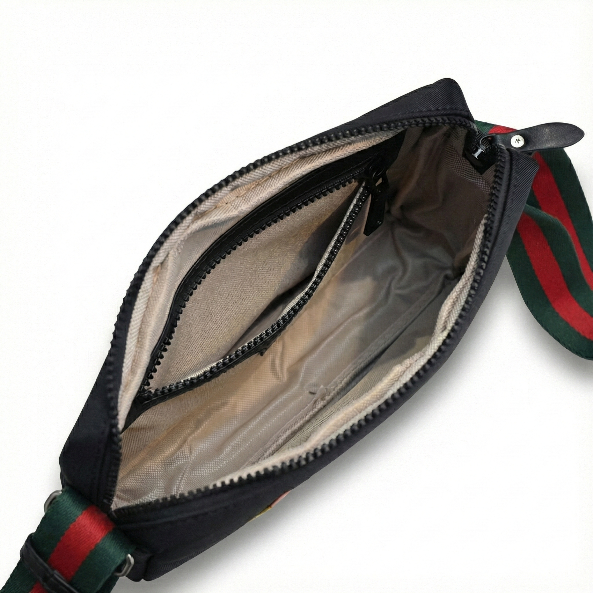 Gucci Tiger Embroidered Leather Crossbody Bag - image 8