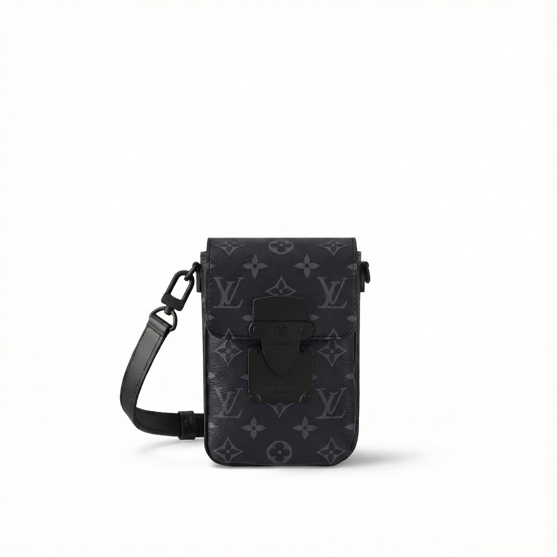 Monogram Eclipse Mini Utility Crossbody Bag (Black/Grey)