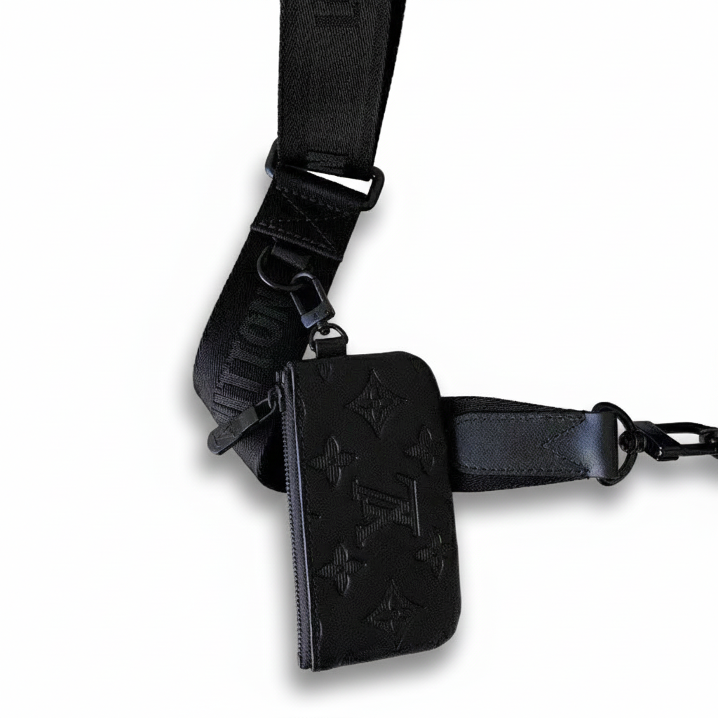 Louis Vuitton Monogram Embossed Black Messenger Crossbody Bag - image 9