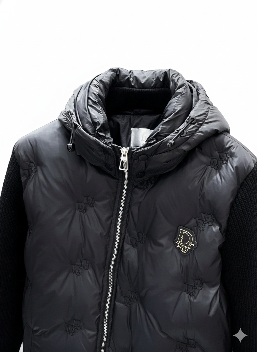 Dior Hybrid Down Jacket with Knit Sleeves - image 4