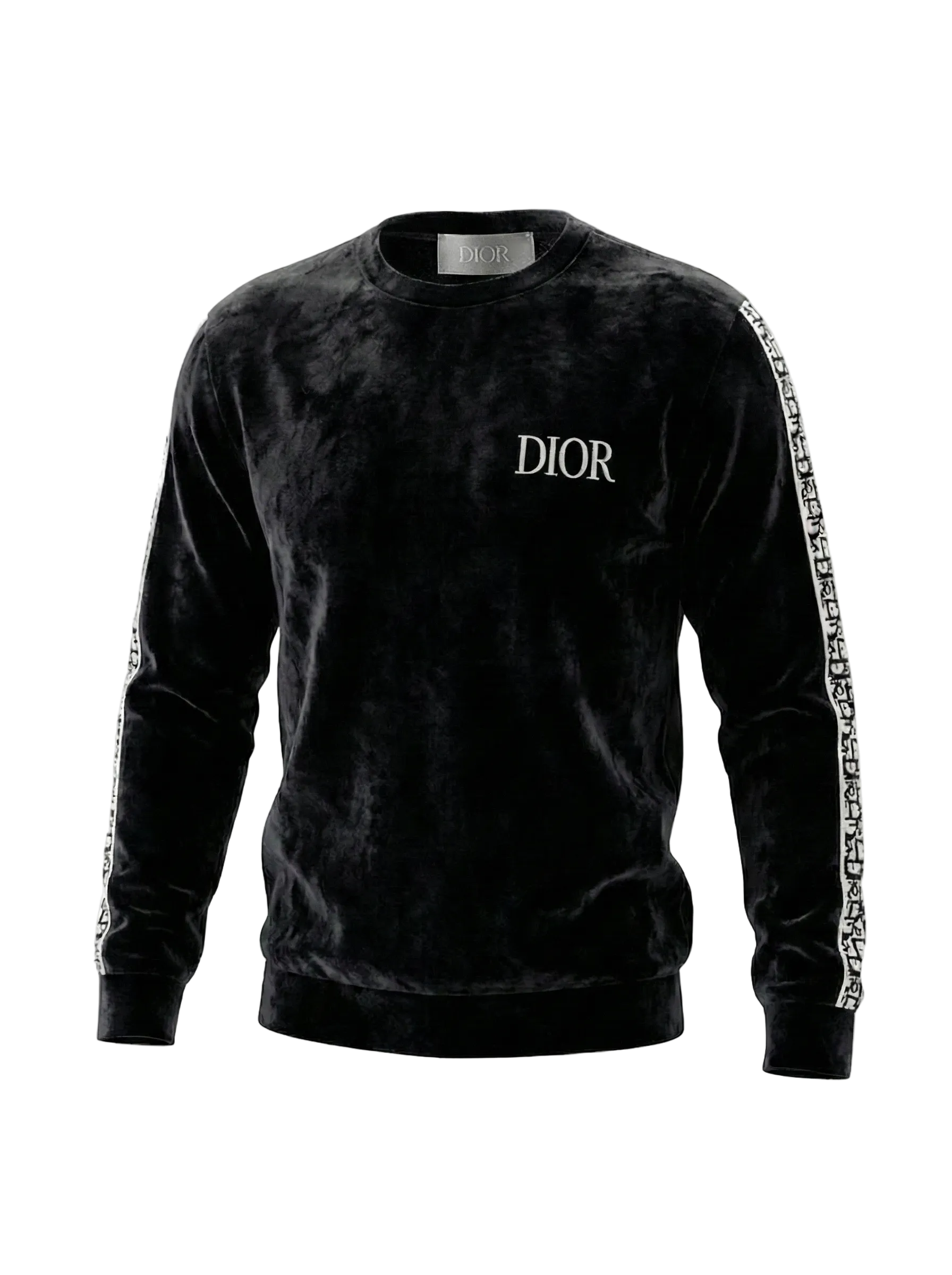 Dior Logo Knit Sweatshirt with Signature Sleeve Band - image 2