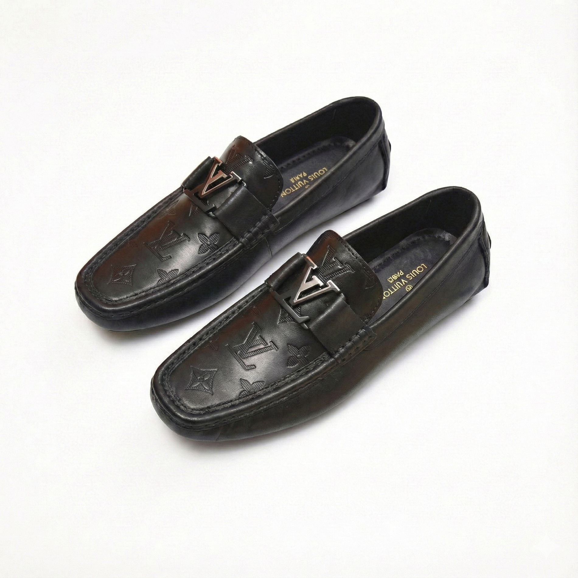 Louis Vuitton Monogram Leather Driver Moccasins - image 2