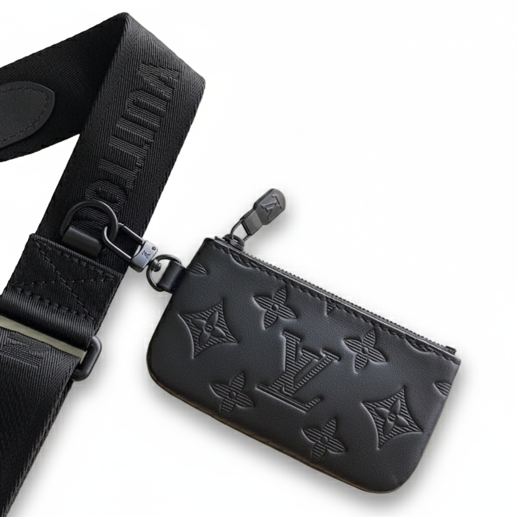 Louis Vuitton Monogram Embossed Black Messenger Crossbody Bag - image 8