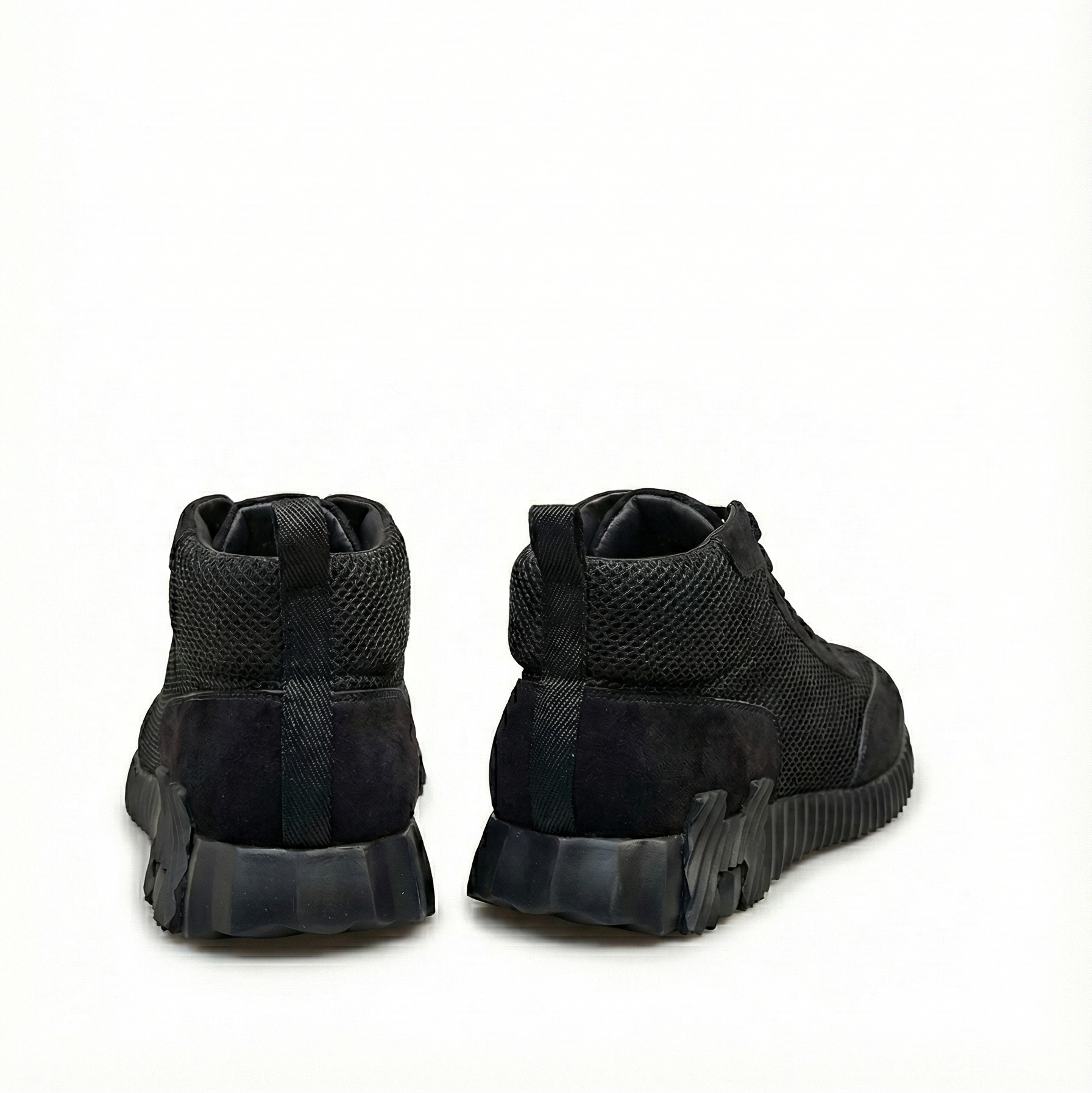 Hermes High-Top Sneakers in Black Suede Calfskin and Mesh - image 7