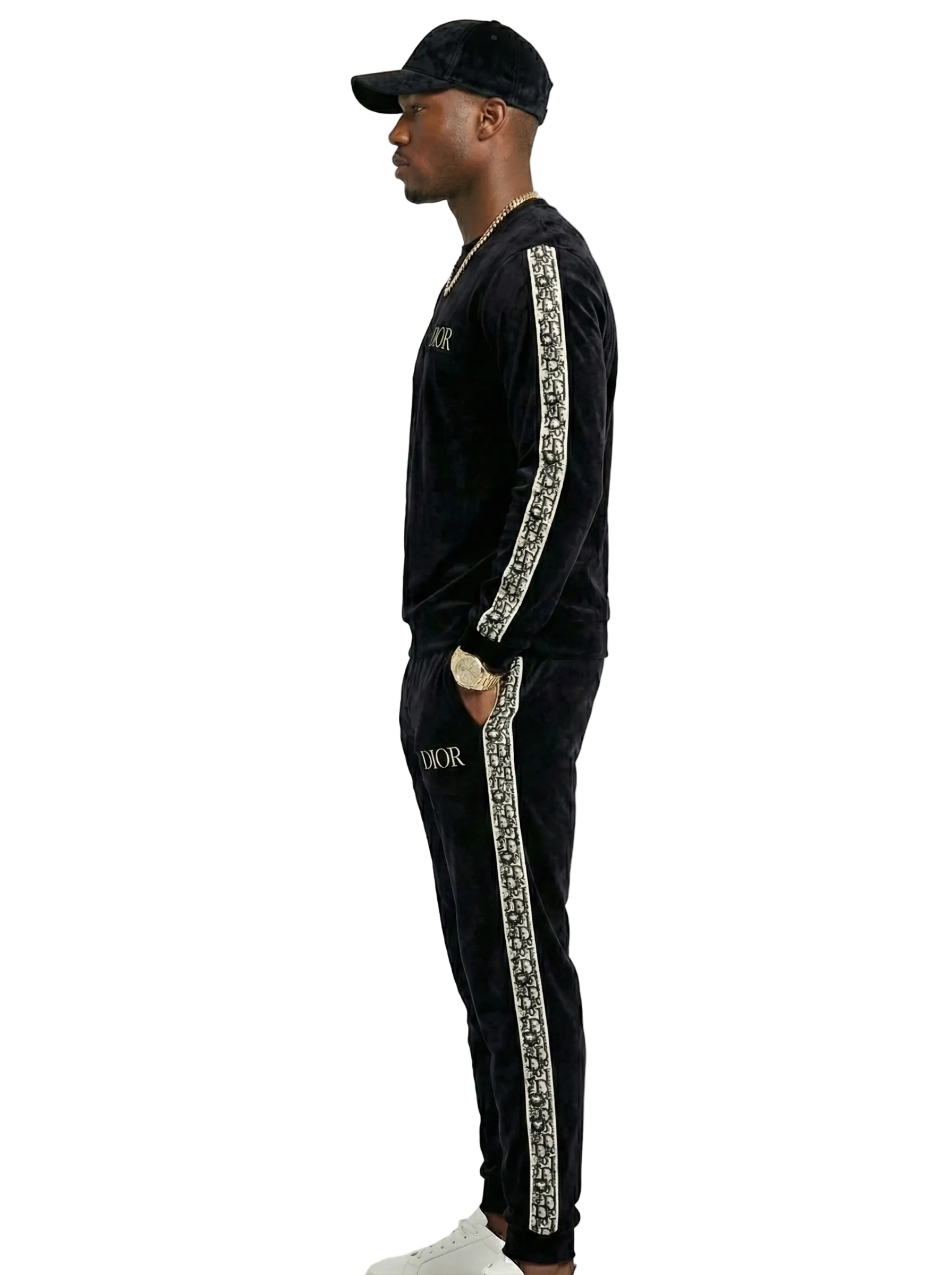 Dior Logo Knit Sweatshirt with Signature Sleeve Band - image 6