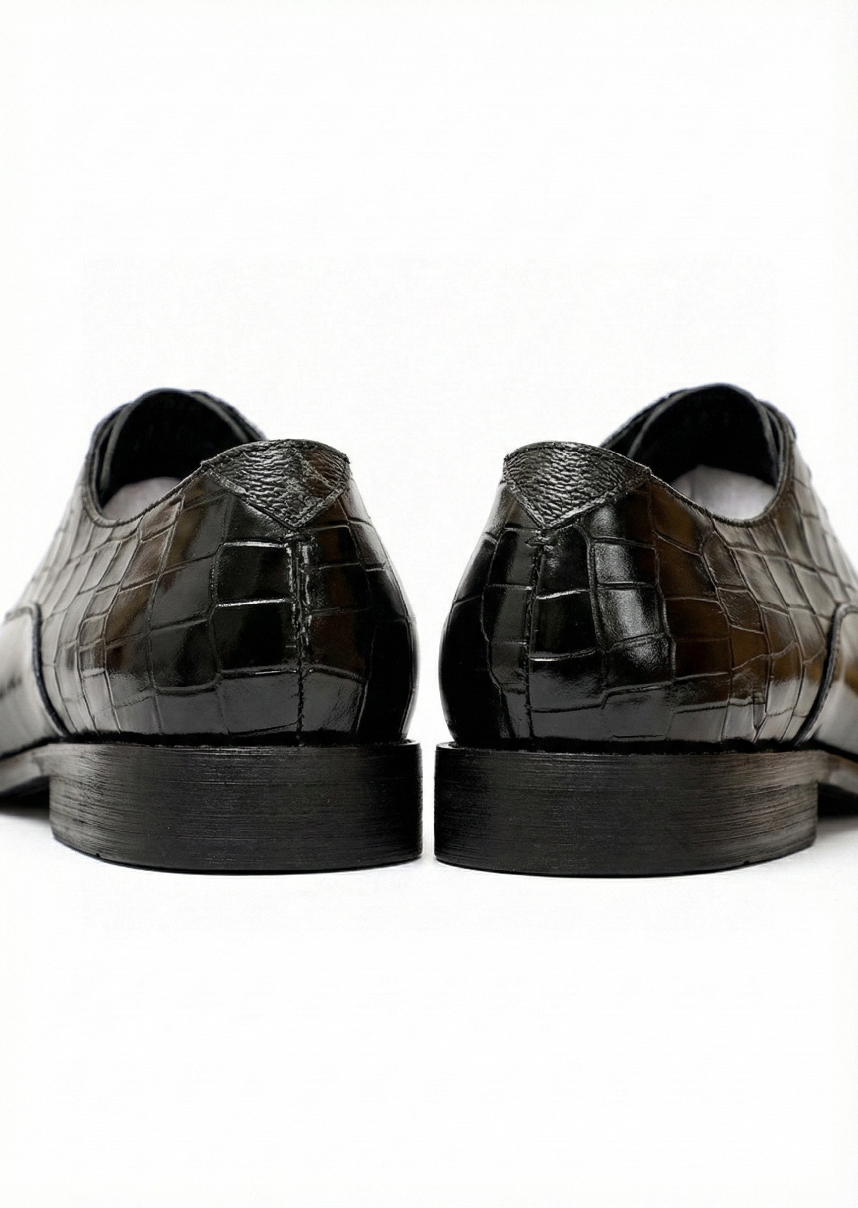 Louis Vuitton Black Patent Croc-Embossed Oxford Shoes - image 7