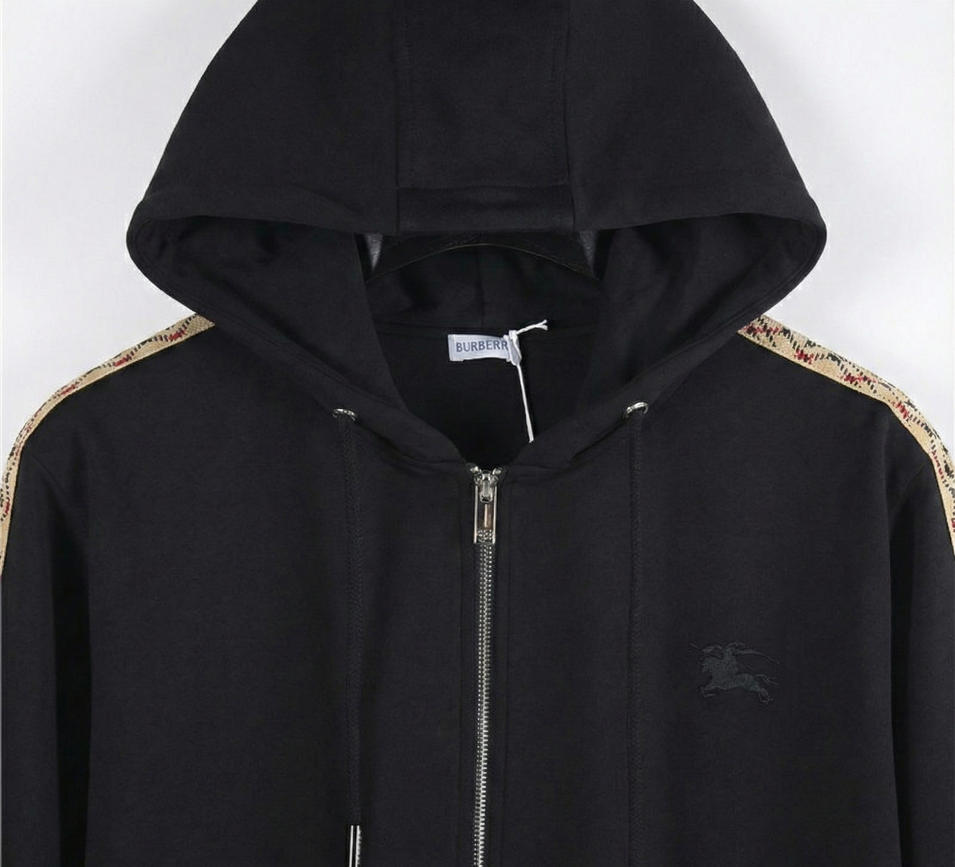 Burberry Zip Hoodie with Icon Stripe Detail - image 5
