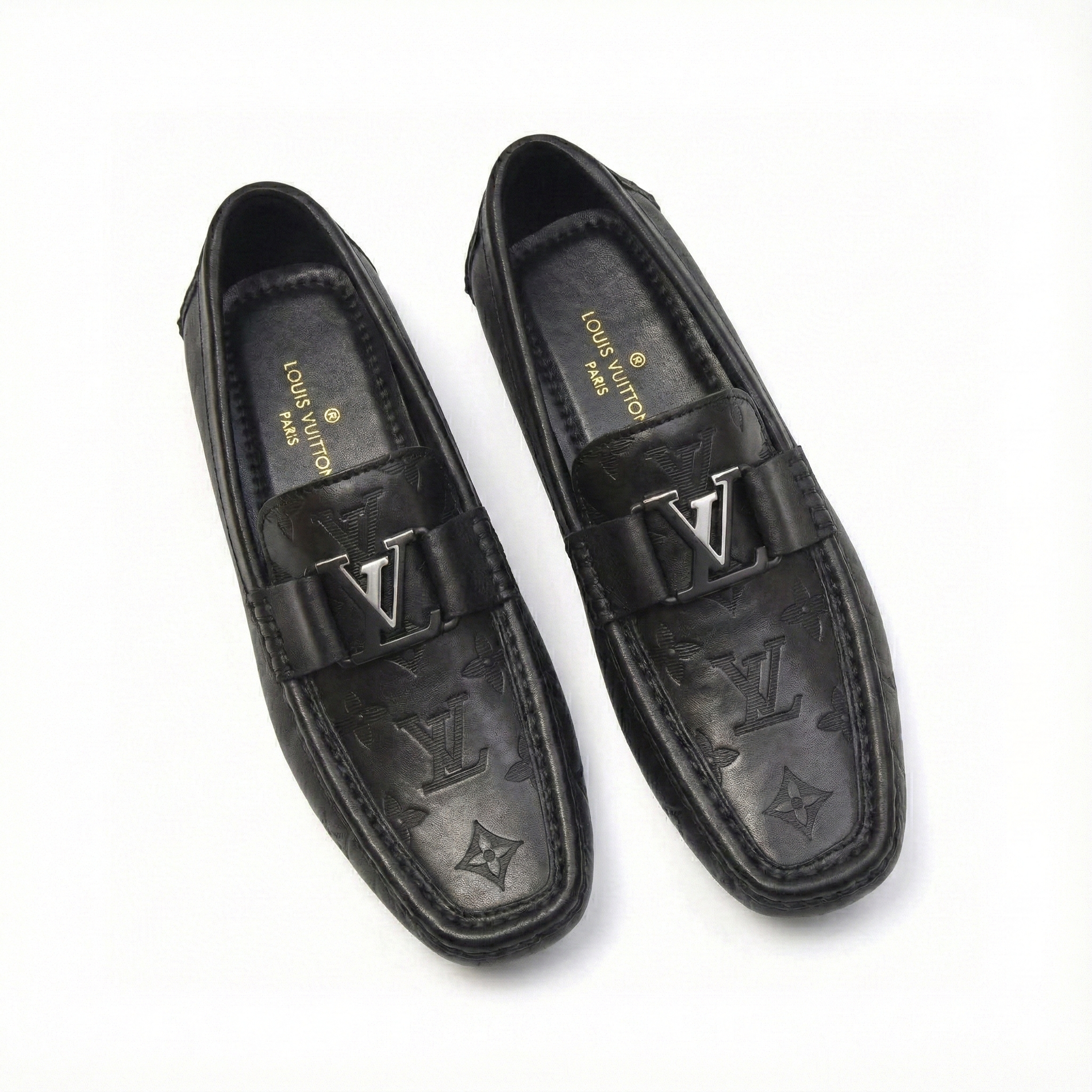 Louis Vuitton Monogram Leather Driver Moccasins - image 4
