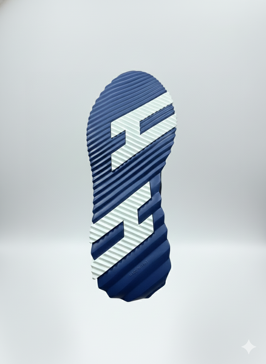 Hermes Bouncing High-Top Sneakers in Navy Suede and Mesh - image 8