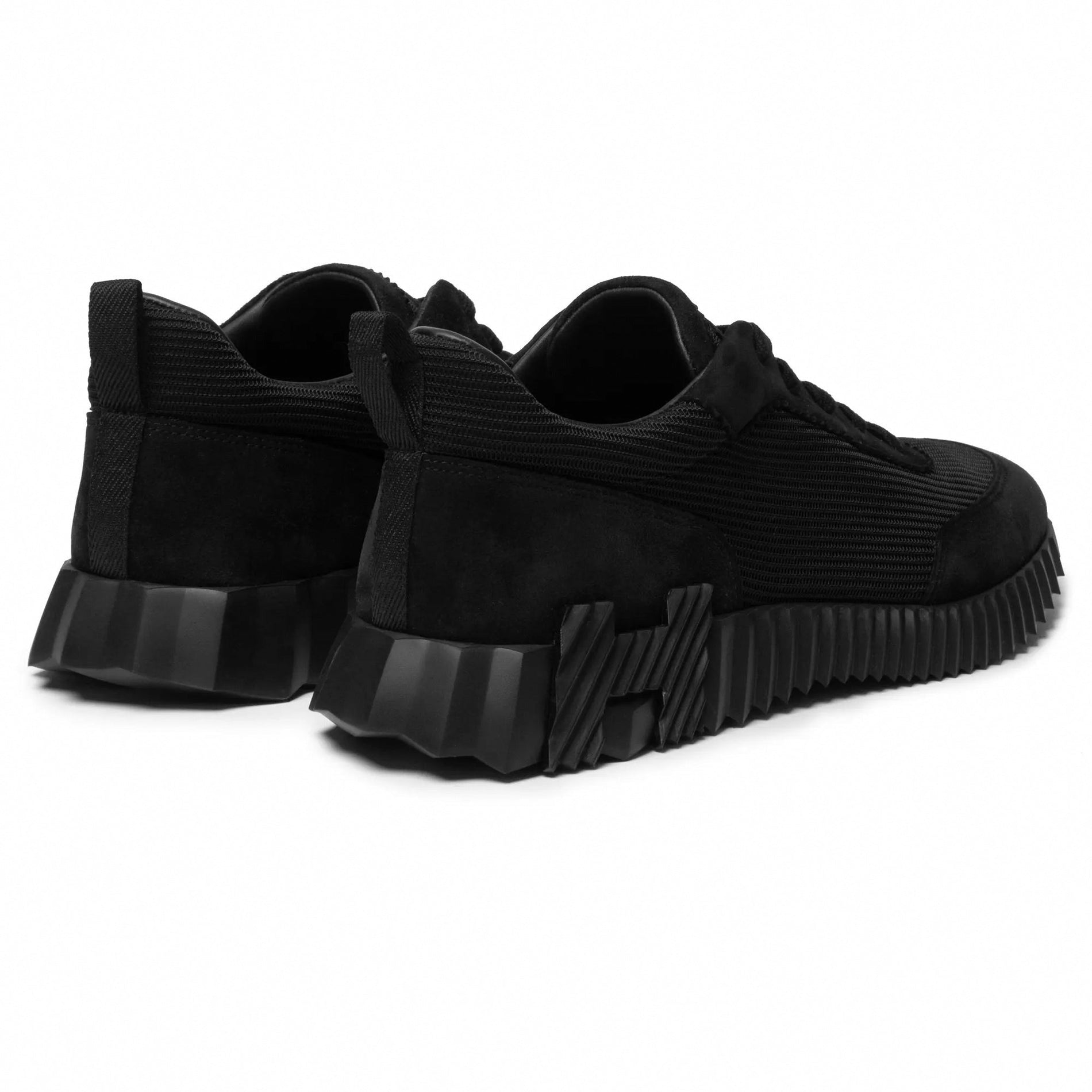 Hermes Bouncing Sneaker in in All-Black Mesh and Suede - image 6