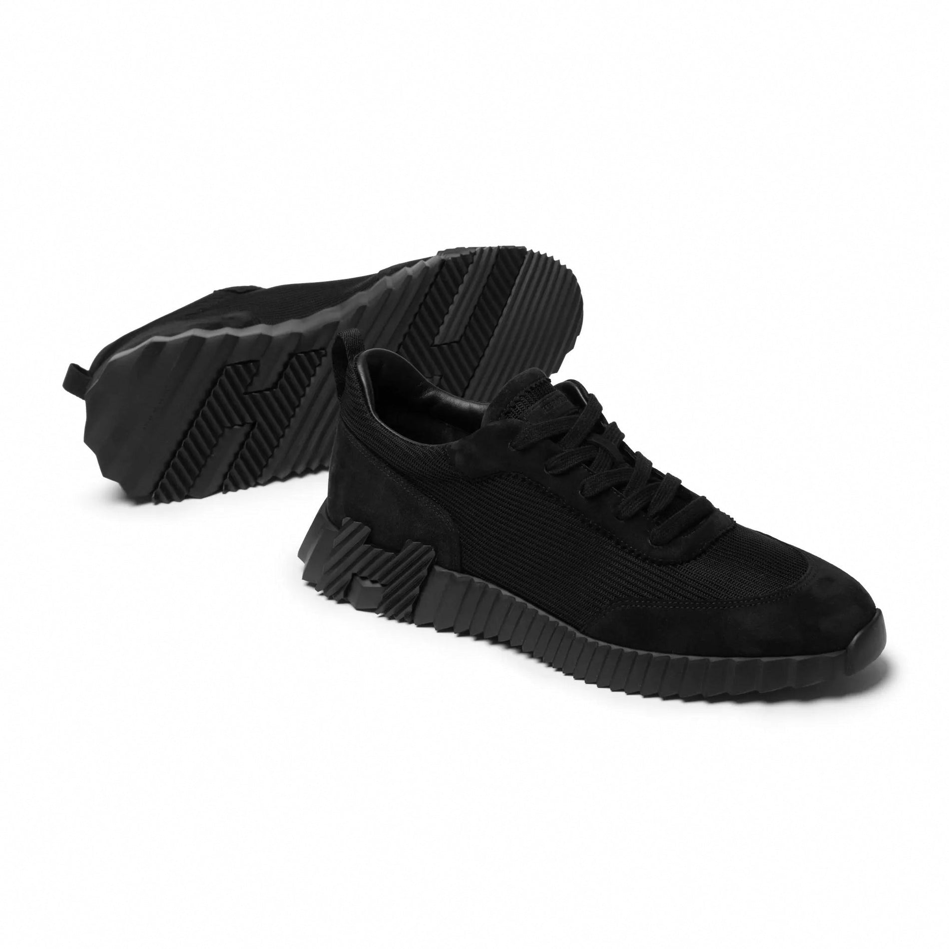 Hermes Bouncing Sneaker in in All-Black Mesh and Suede - image 7