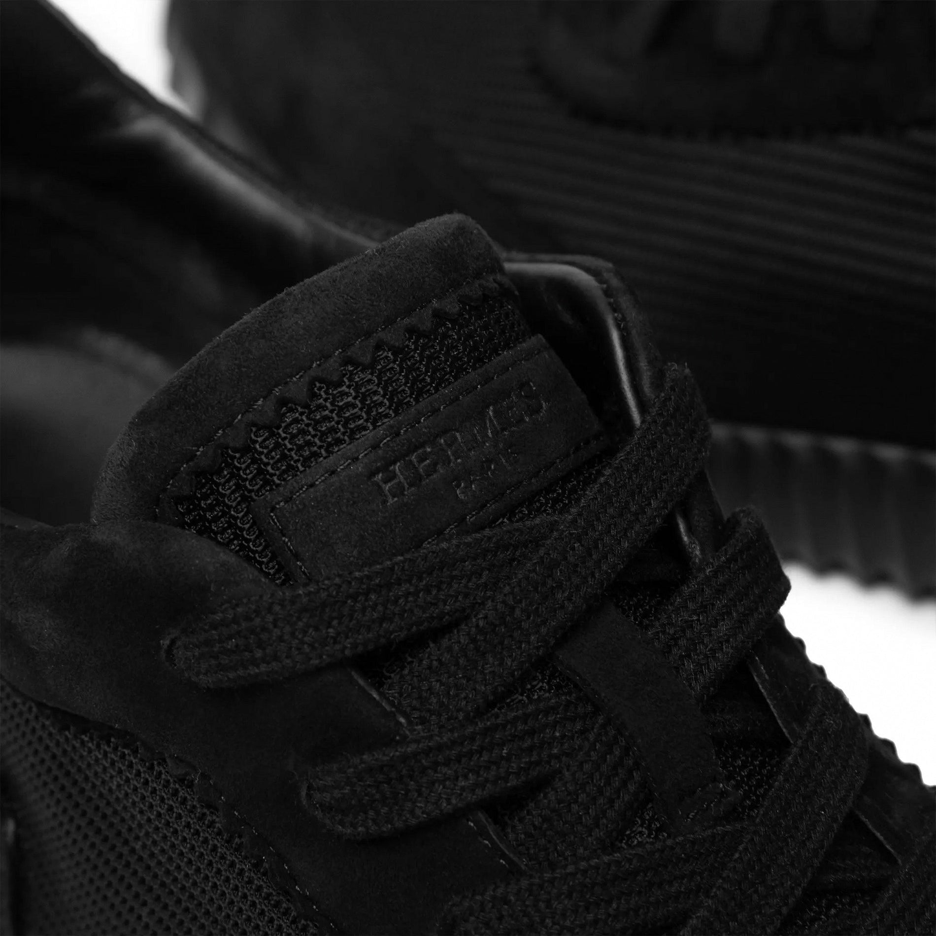Hermes Bouncing Sneaker in in All-Black Mesh and Suede - image 4