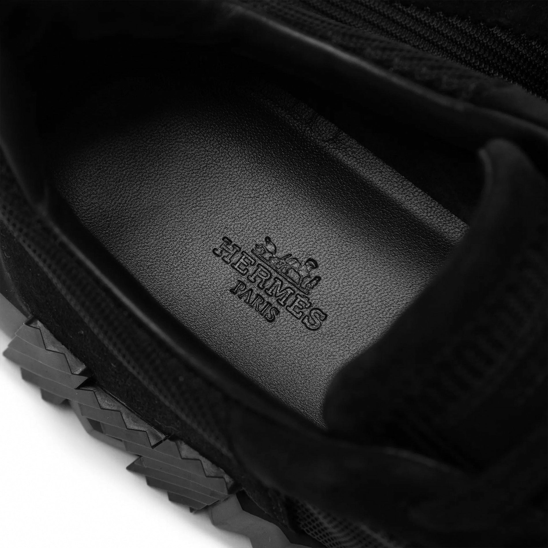 Hermes Bouncing Sneaker in in All-Black Mesh and Suede - image 5