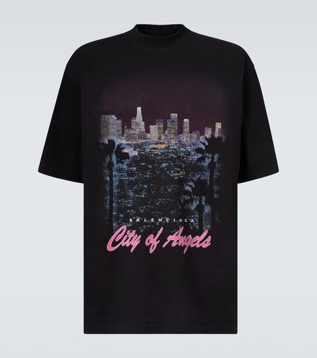 Balenciaga Men’s Printed Cotton Jersey T-Shirt