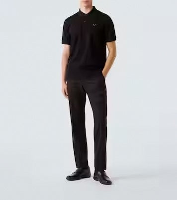 Prada Men’s Logo Cotton Polo Shirt - image 3