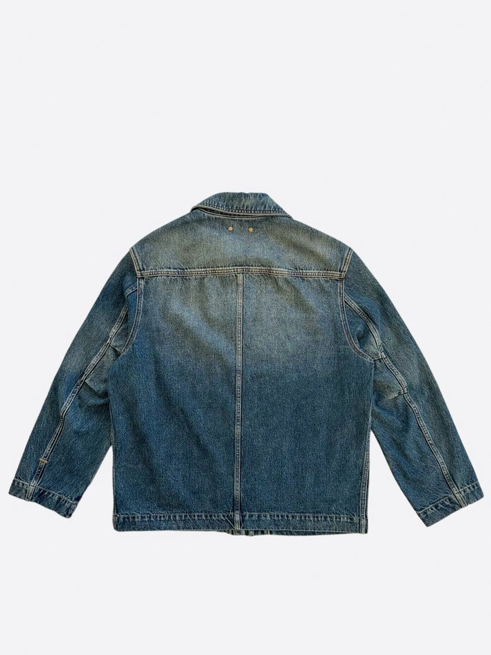 Louis Vuitton Grey Monogram Panel Denim Jacket - image 2