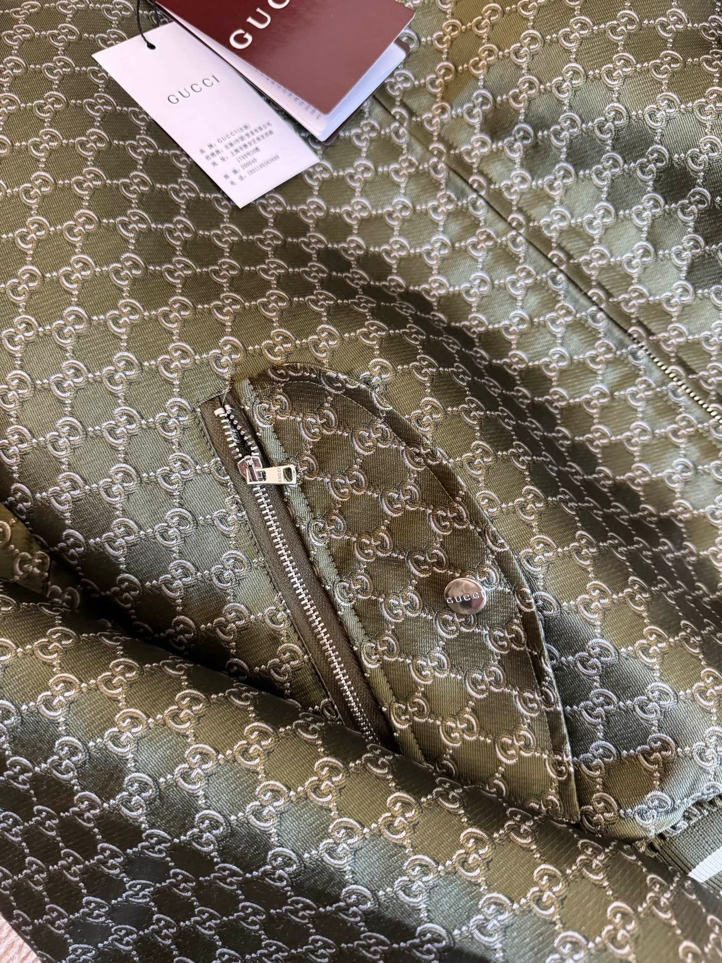 Gucci GG Padded Bomber Jacket in Green - image 4
