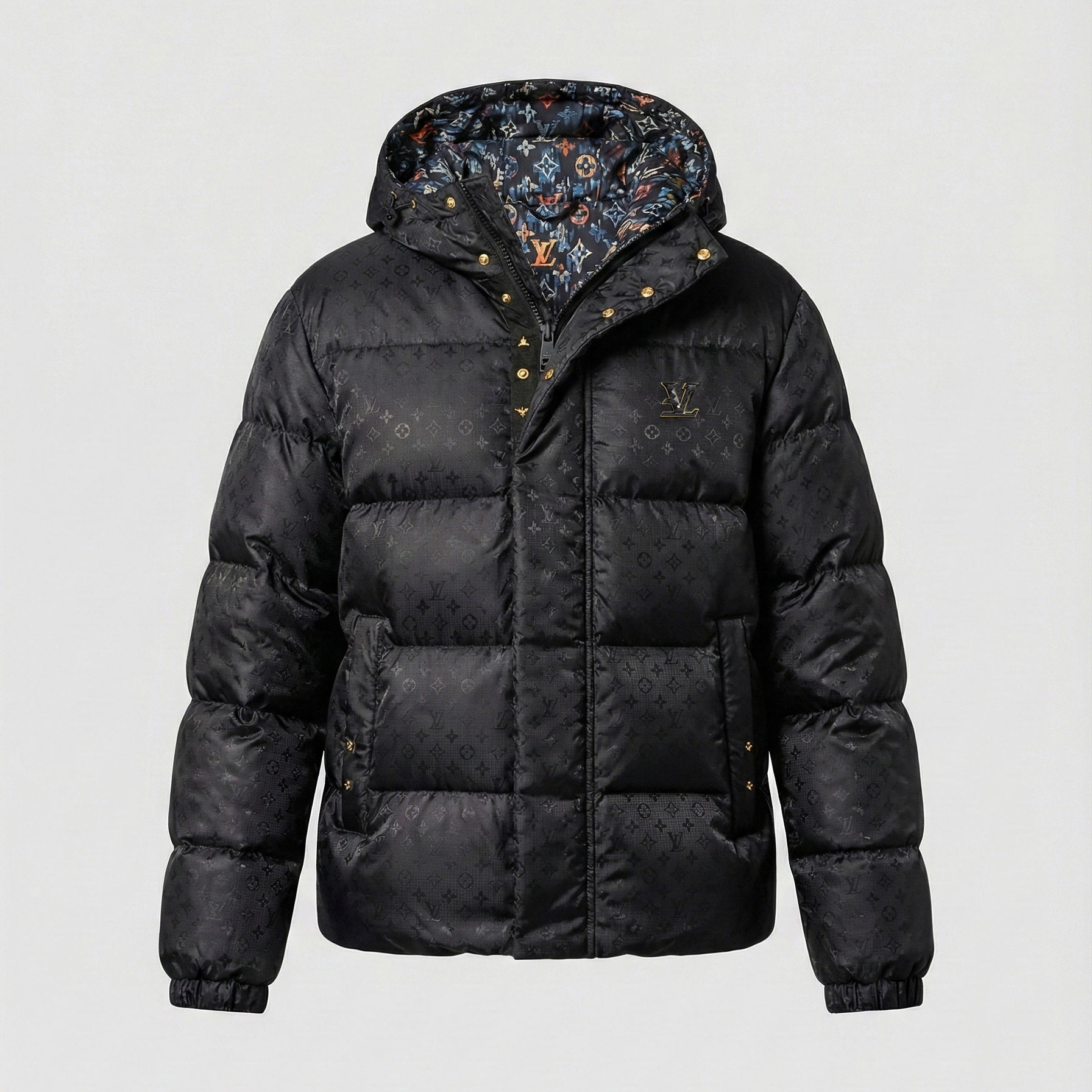 Louis Vuitton Glossy Monogram Puffer Jacket - Black - image 7
