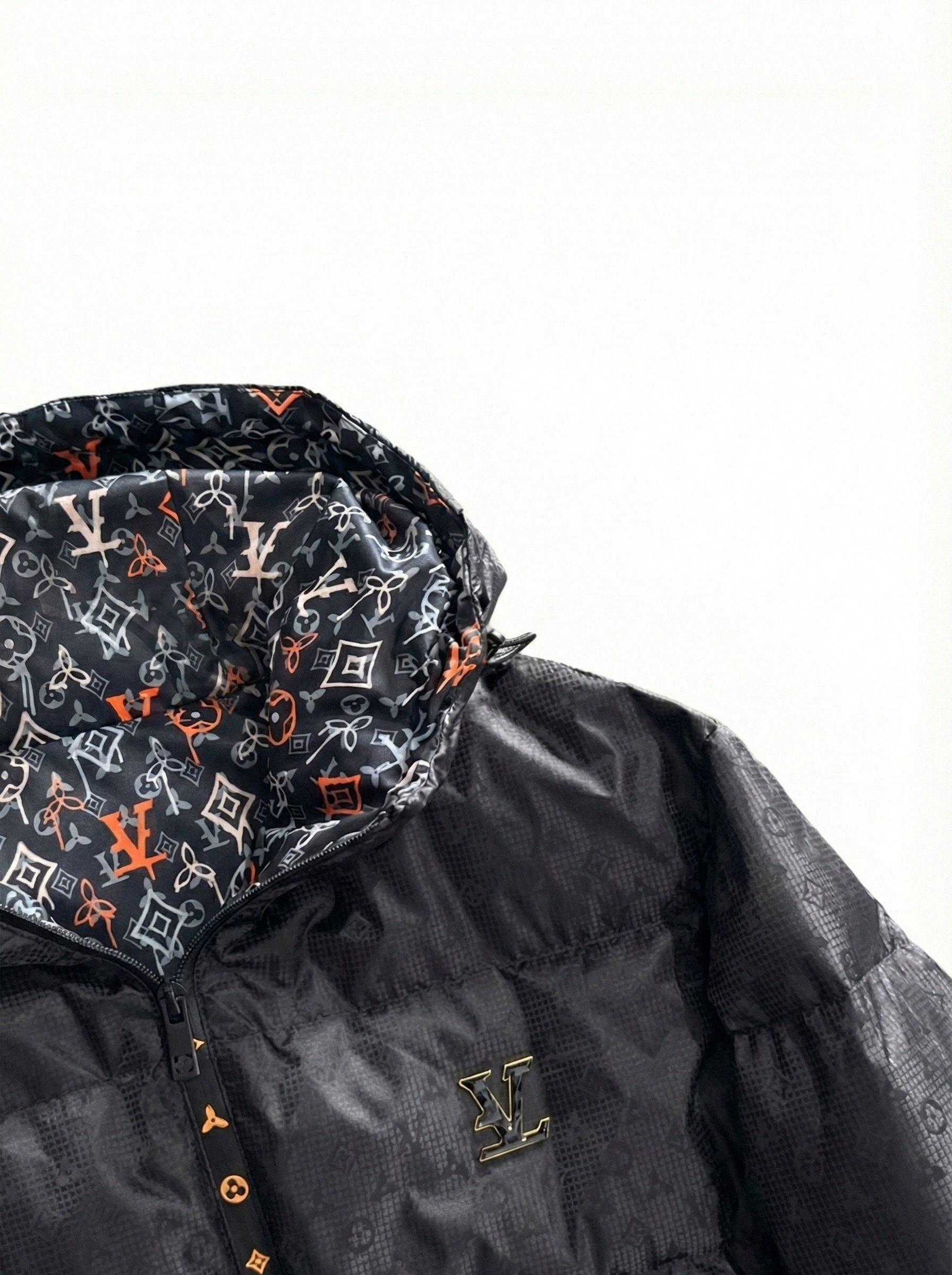 Louis Vuitton Glossy Monogram Puffer Jacket - Black - image 3