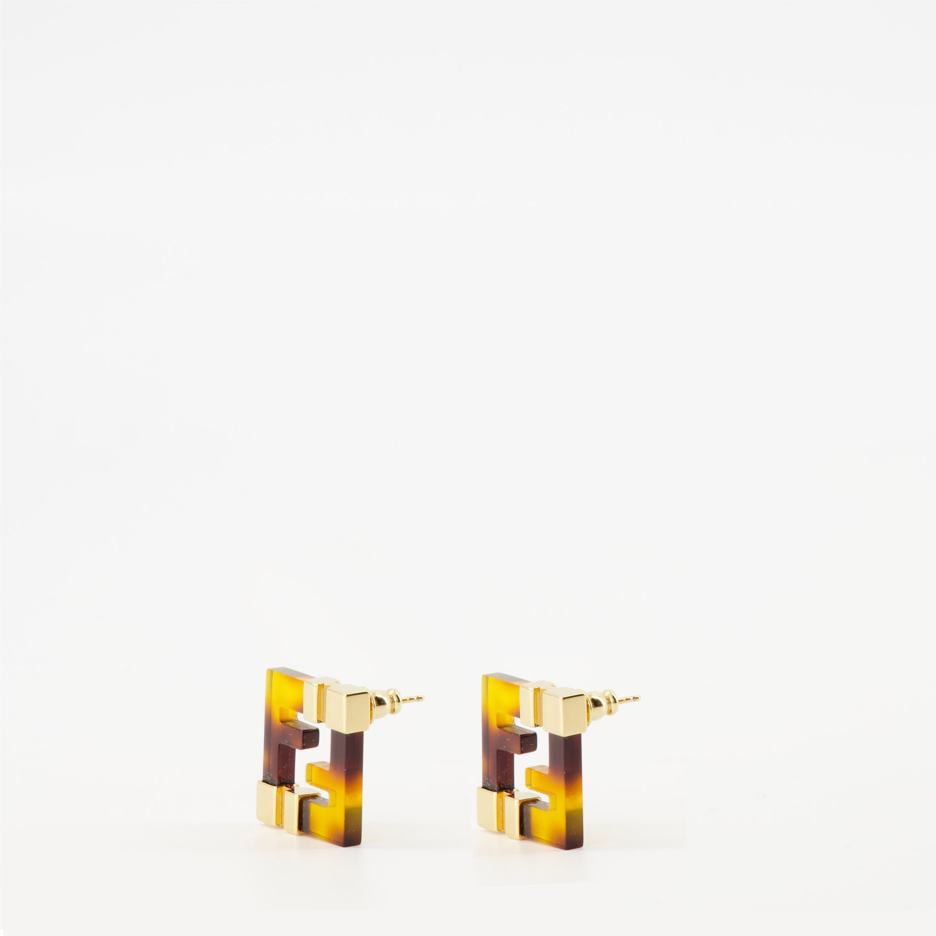 Fendi Tortoiseshell Motif Earrings - image 2