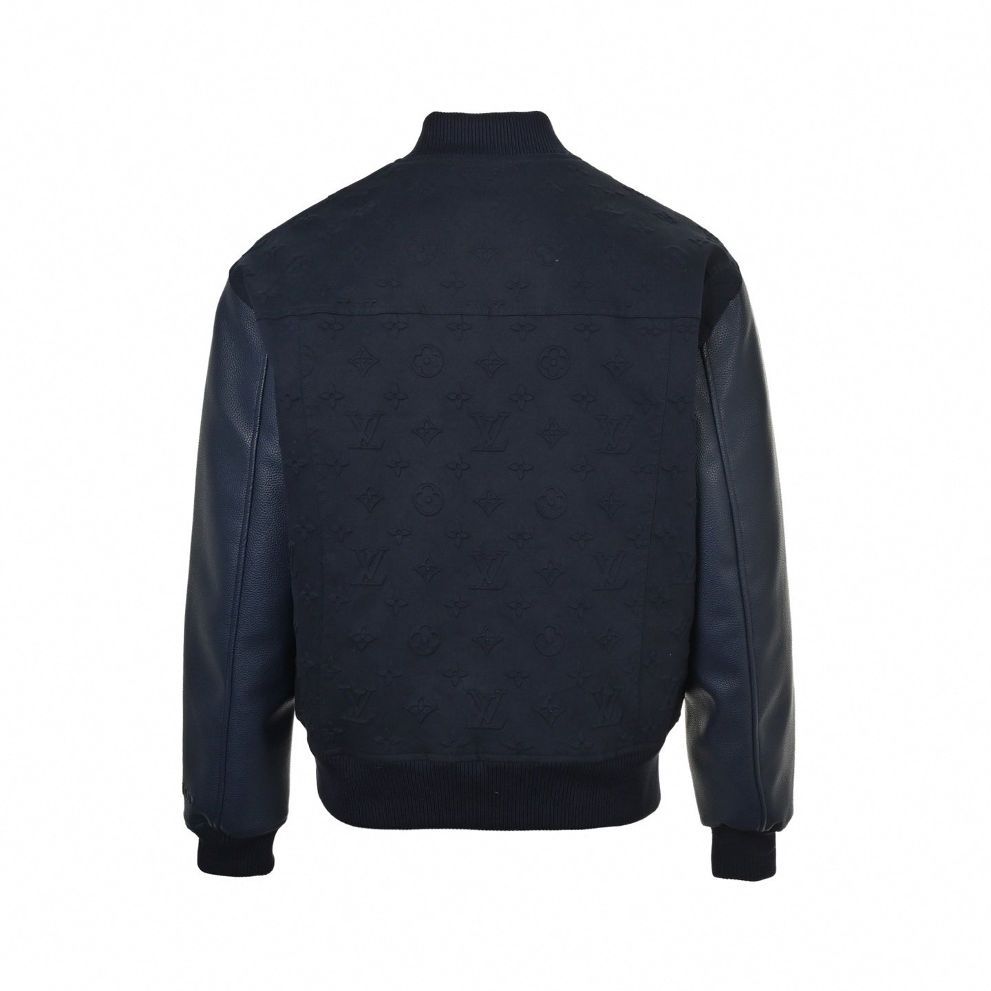 Louis Vuitton Navy Monogram Embossed Varsity Jacket - image 2