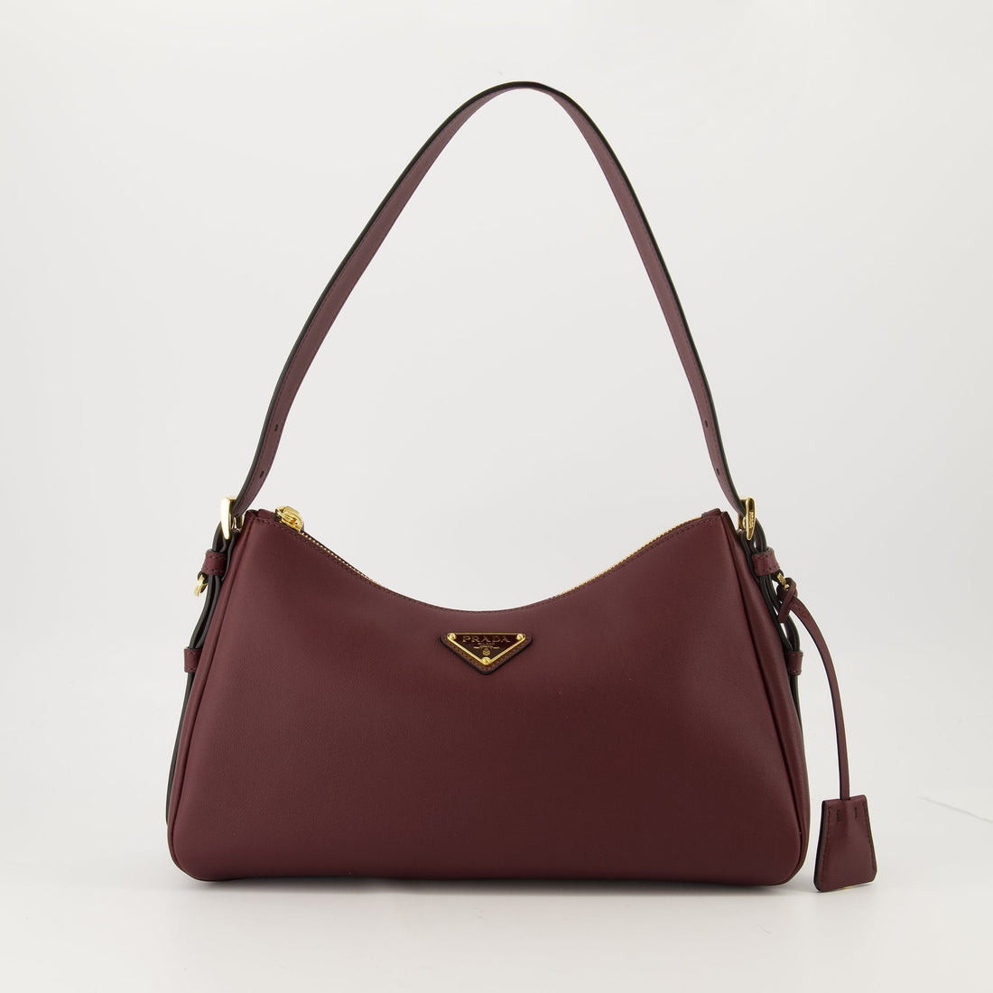 Aimée Leather Shoulder Bag (Burgundy)