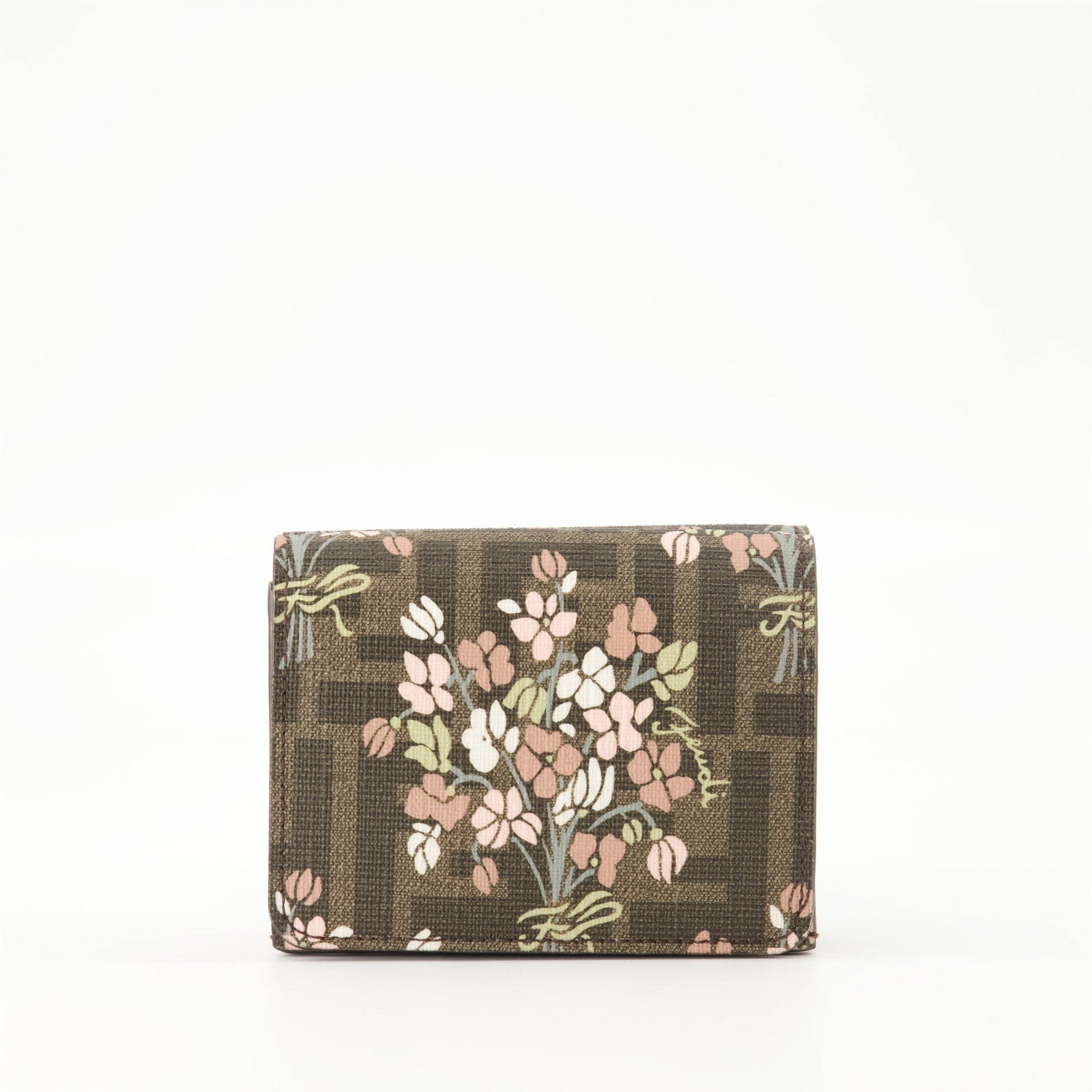 Fendi Floral Print Compact Wallet