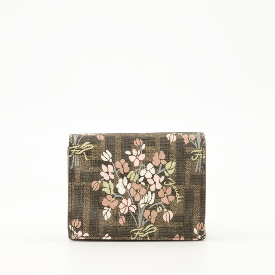 Fendi Floral Print Compact Wallet