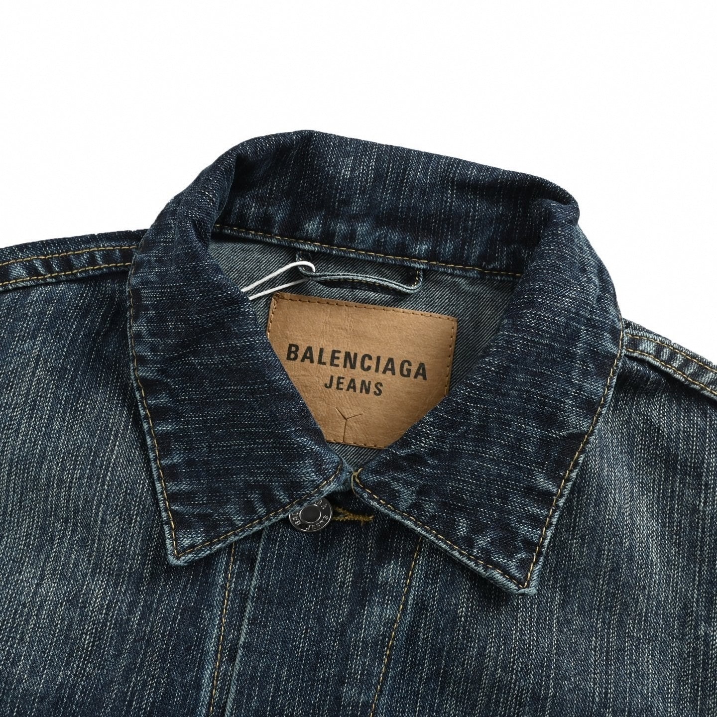 Balenciaga Heart & Logo Print Washed Denim Jacket - image 4