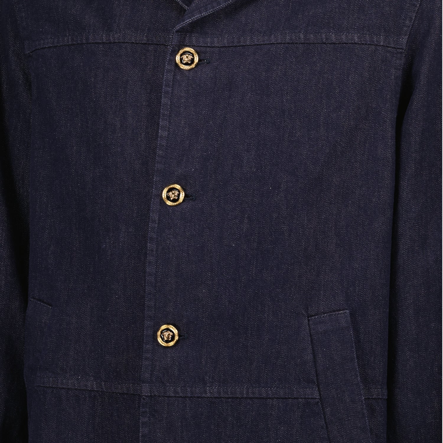 Versace Raw Denim Coat - image 5