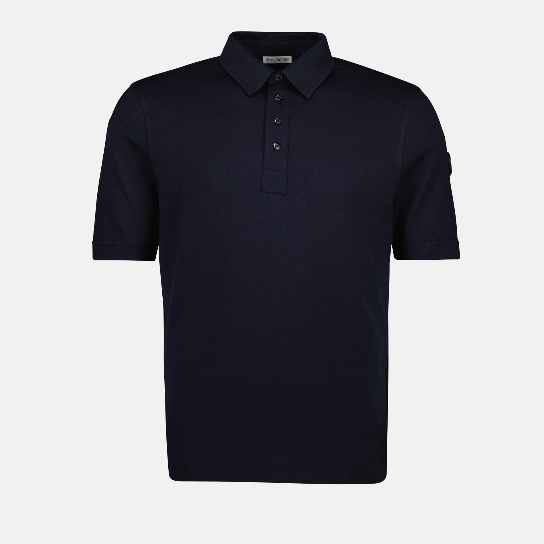 Moncler Navy Polo Shirt with Minimal Design