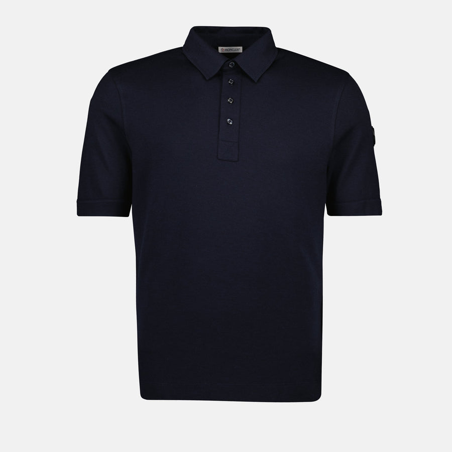Moncler Navy Polo Shirt with Minimal Design
