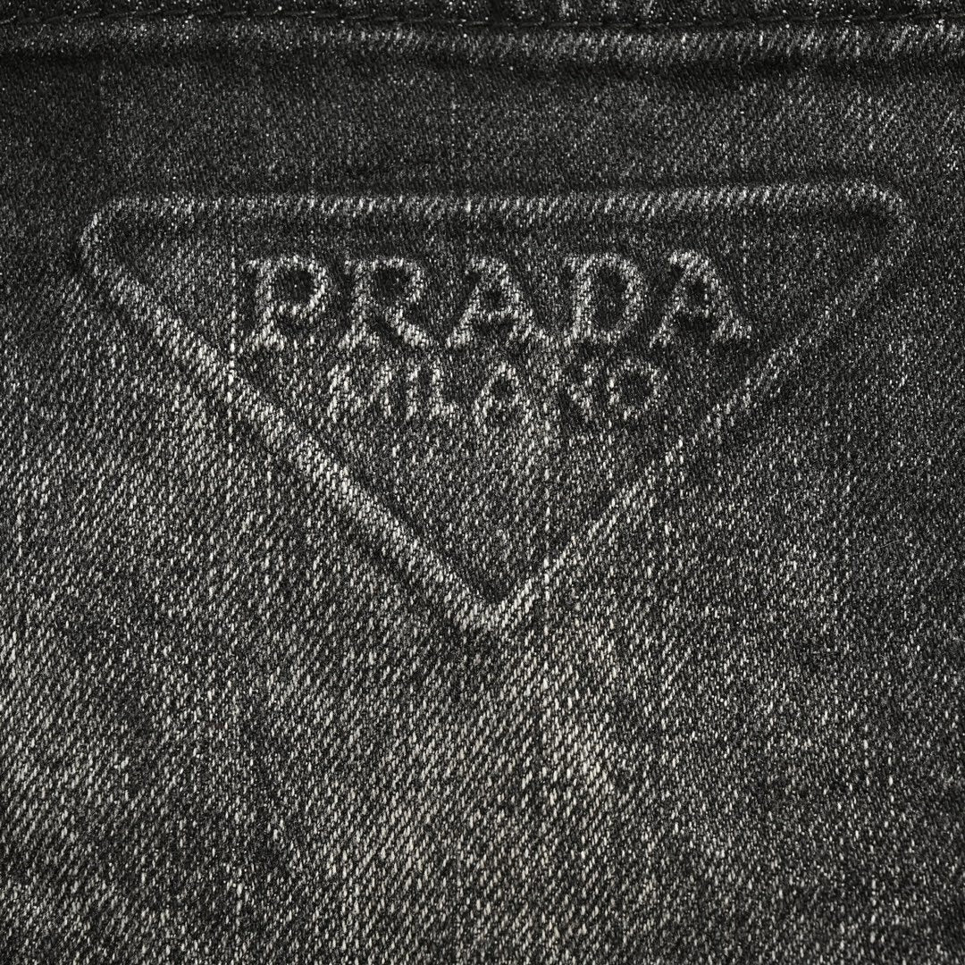 Prada Men's Faded Black Slim-Fit Denim Jeans - image 6