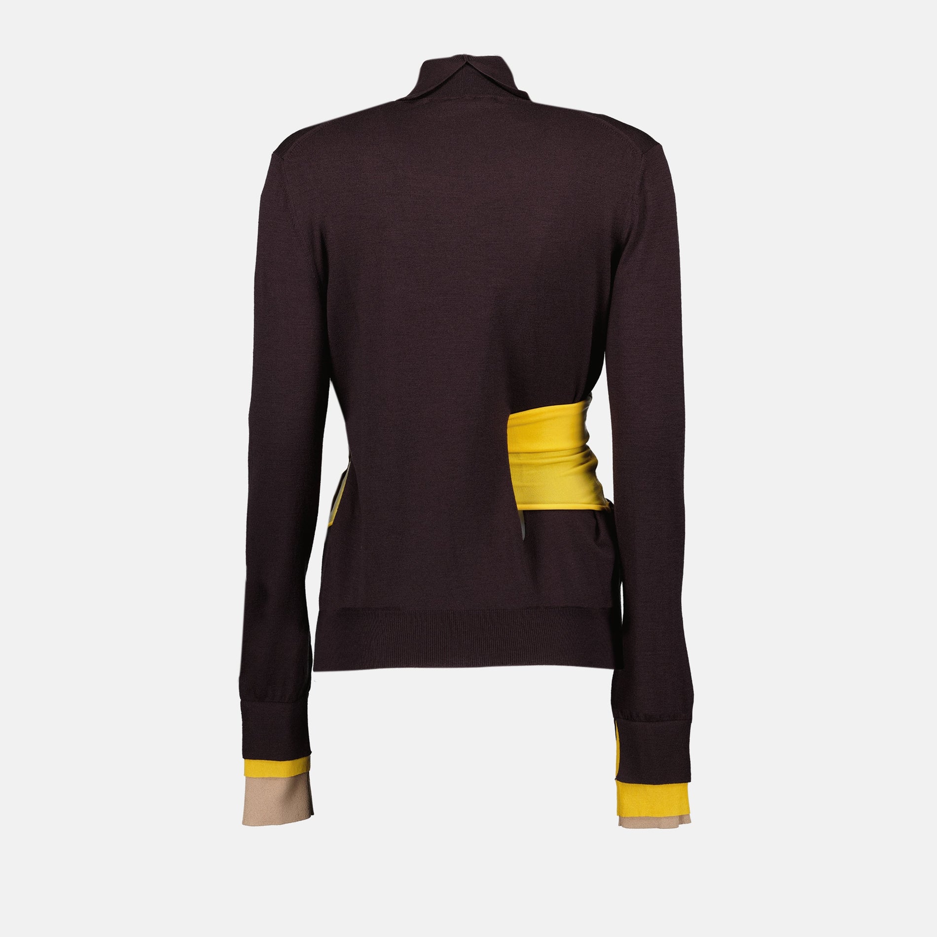Fendi Color-Block Turtleneck Knit Top - image 2