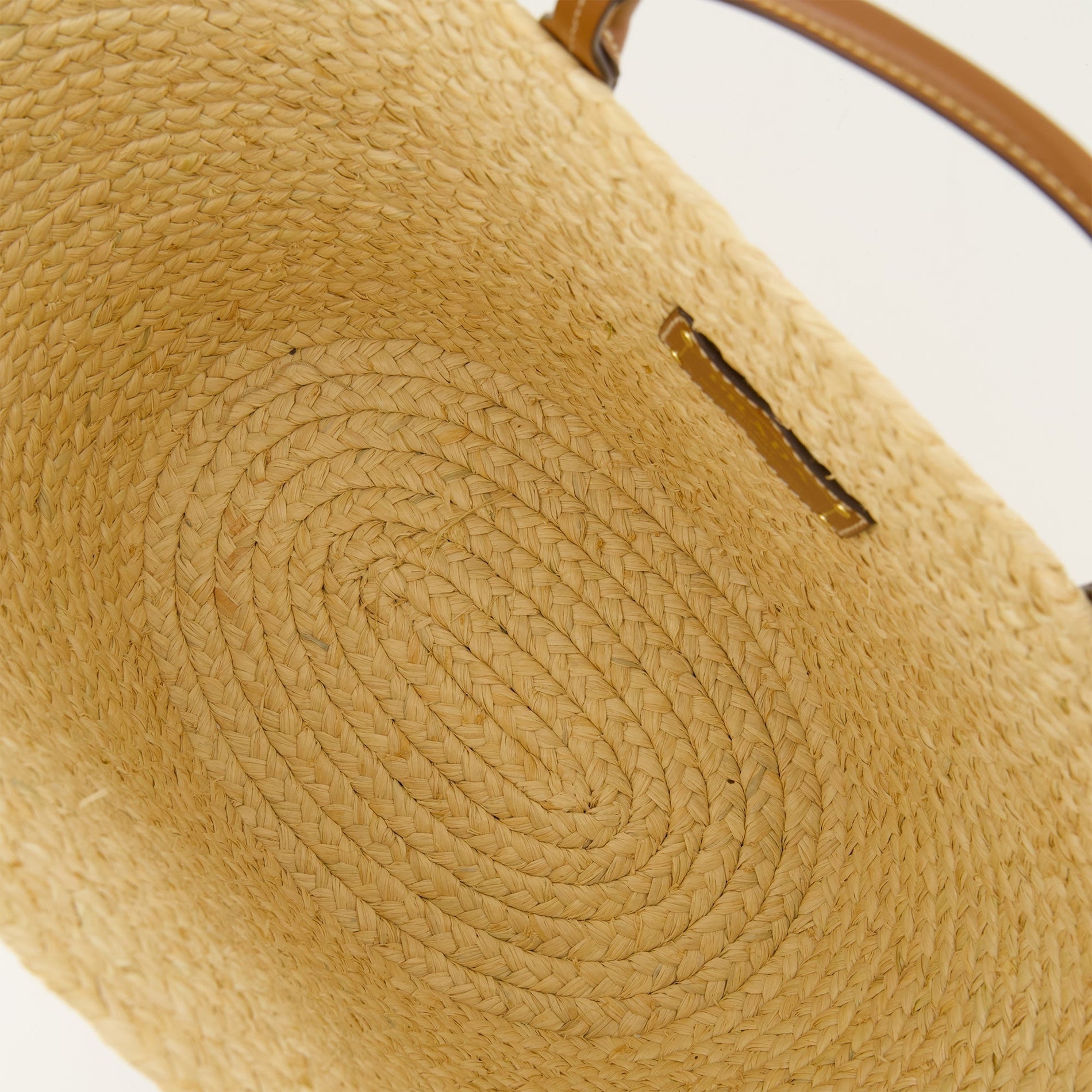 Prada Raffia Tote Bag with Leather Handles - image 4