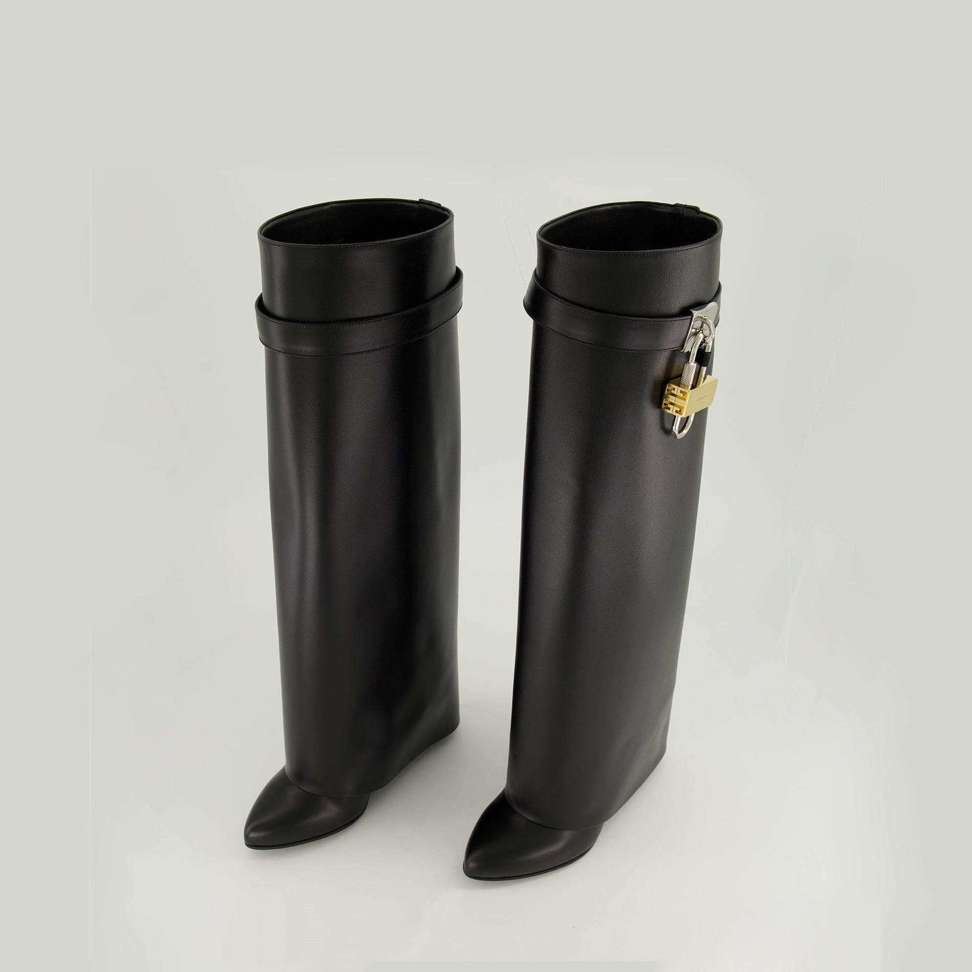 Givenchy Shark Lock Knee-High Wedge Boots - image 6