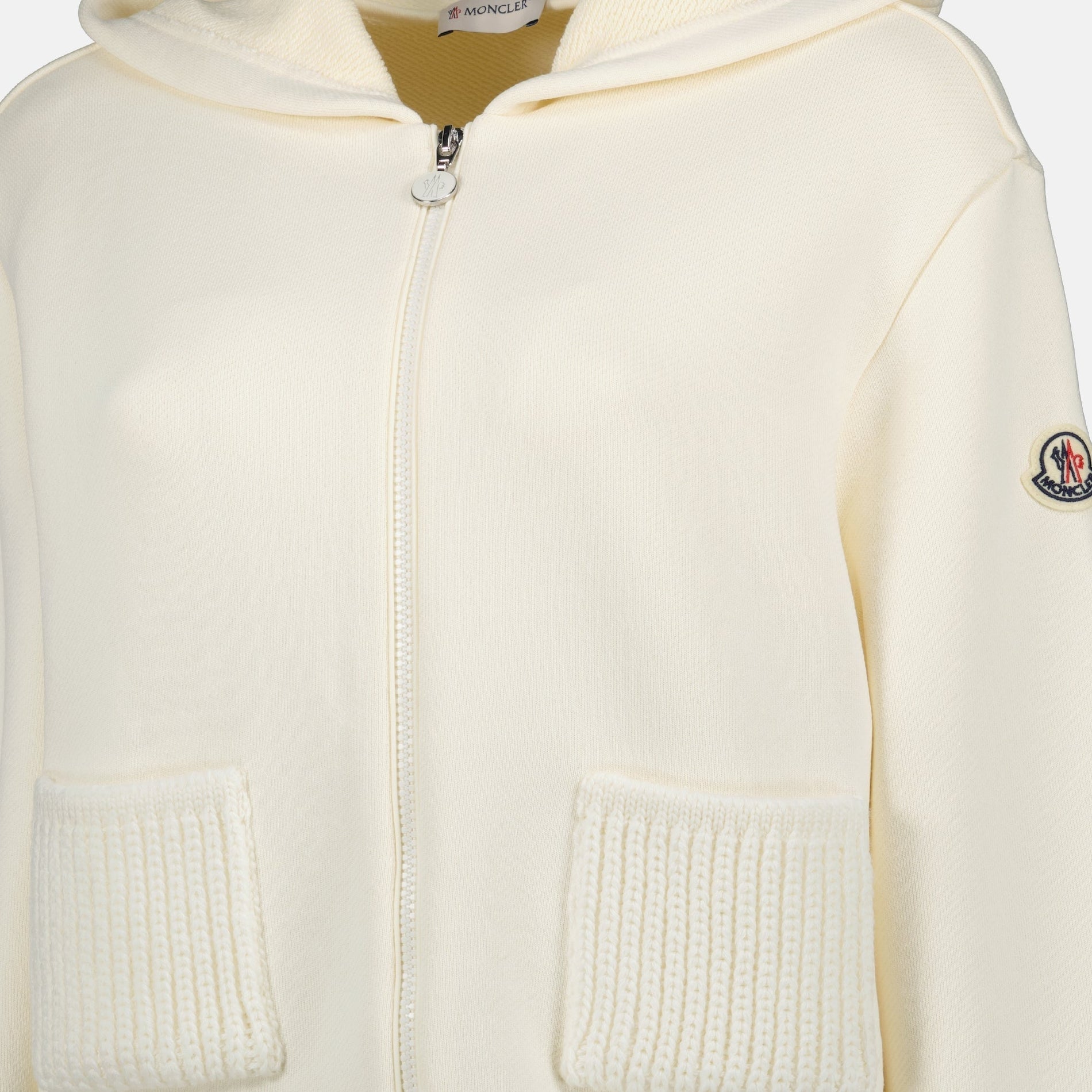 Moncler Ivory Knit Zip-Up Hoodie - image 8