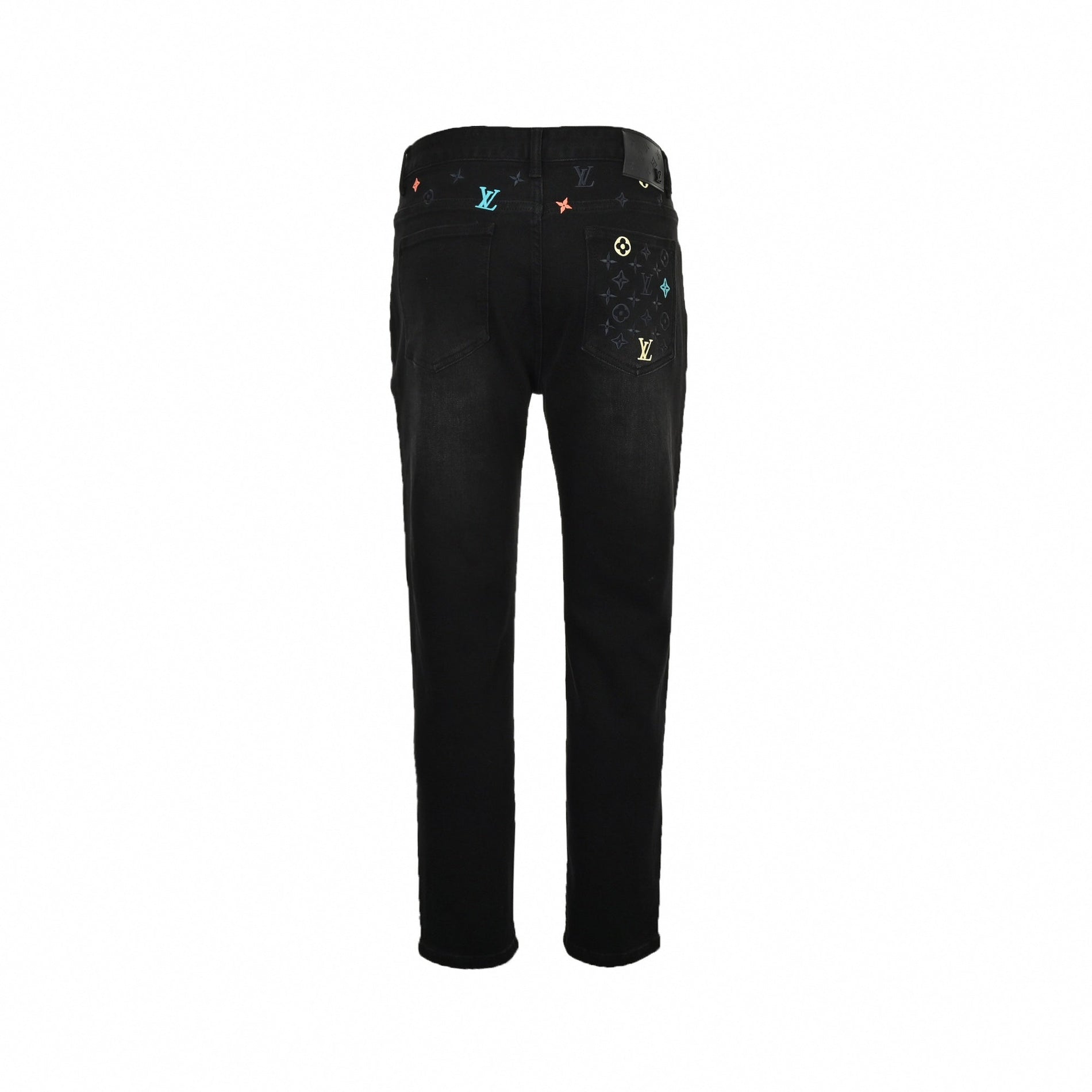 Louis Vuitton Black Slim-Fit Denim Jeans with Monogram Details - image 2