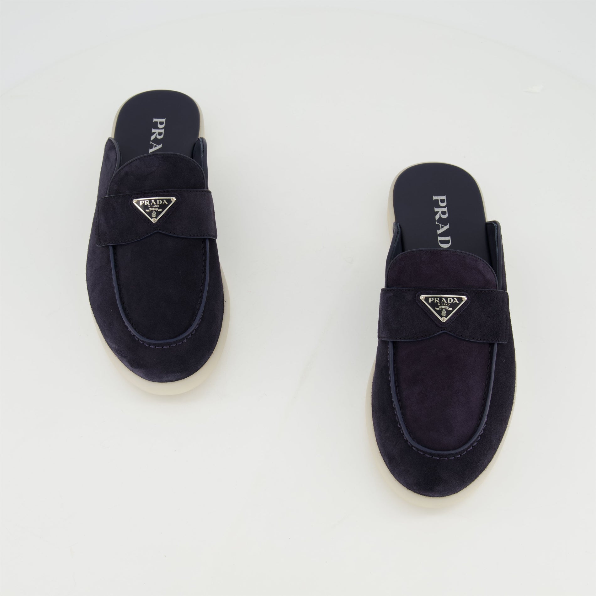 Prada Suede Leather Mules - image 6