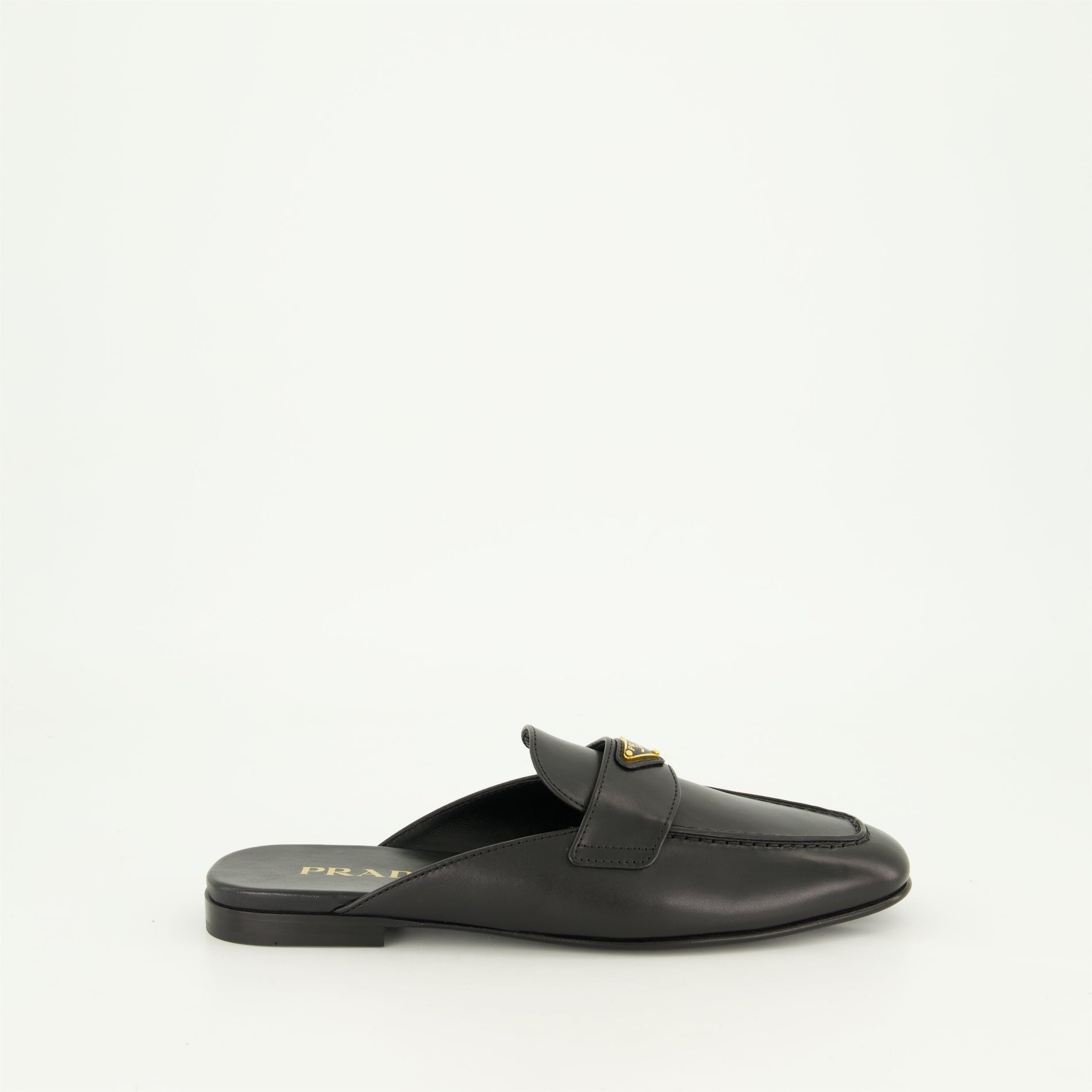Prada Leather Loafer Mules